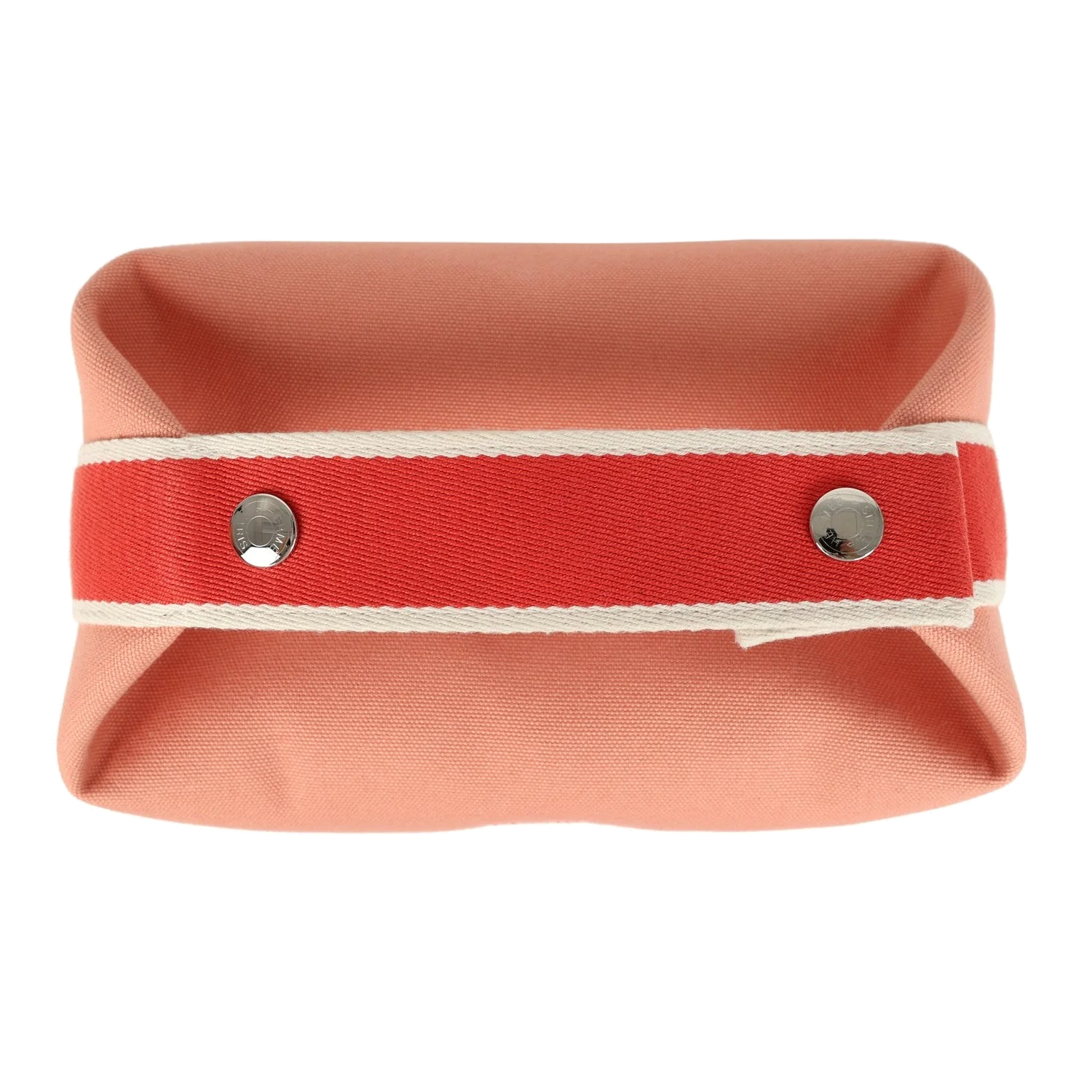Hermes Bride A Brac Carre Case PM Goyave Canvas Palladium Hardware — фото 8
