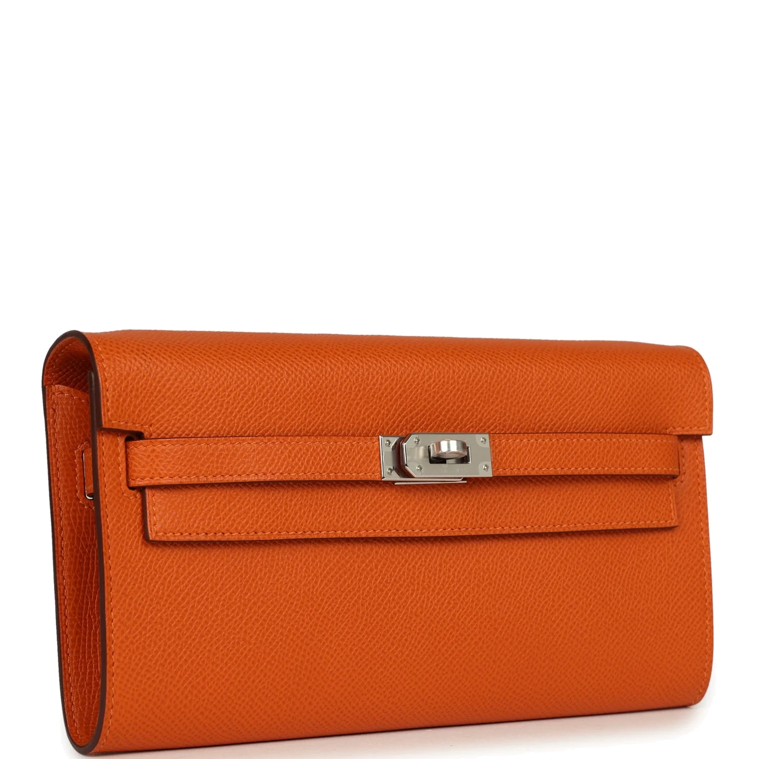 Hermes Kelly Wallet To Go Orange Epsom Palladium Hardware — фото 3