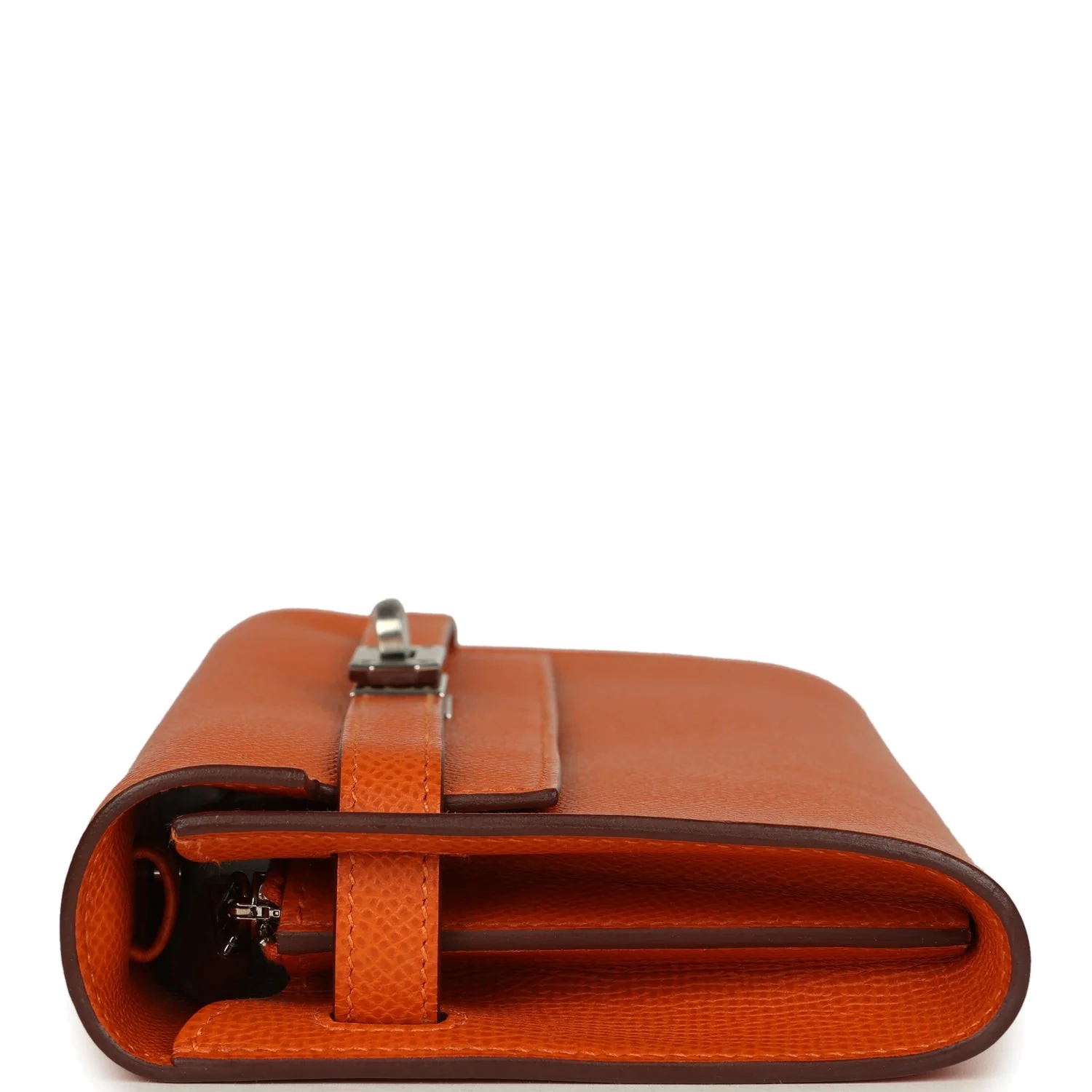 Hermes Kelly Wallet To Go Orange Epsom Palladium Hardware — фото 4