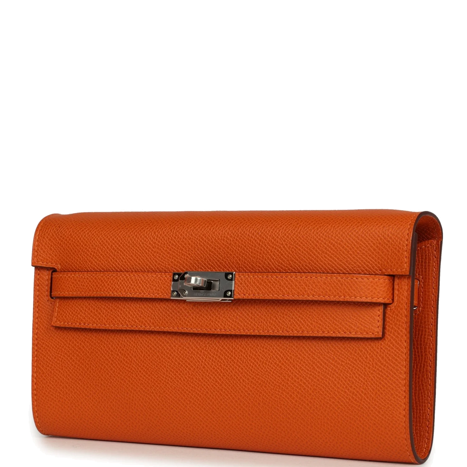 Hermes Kelly Wallet To Go Orange Epsom Palladium Hardware — фото 6
