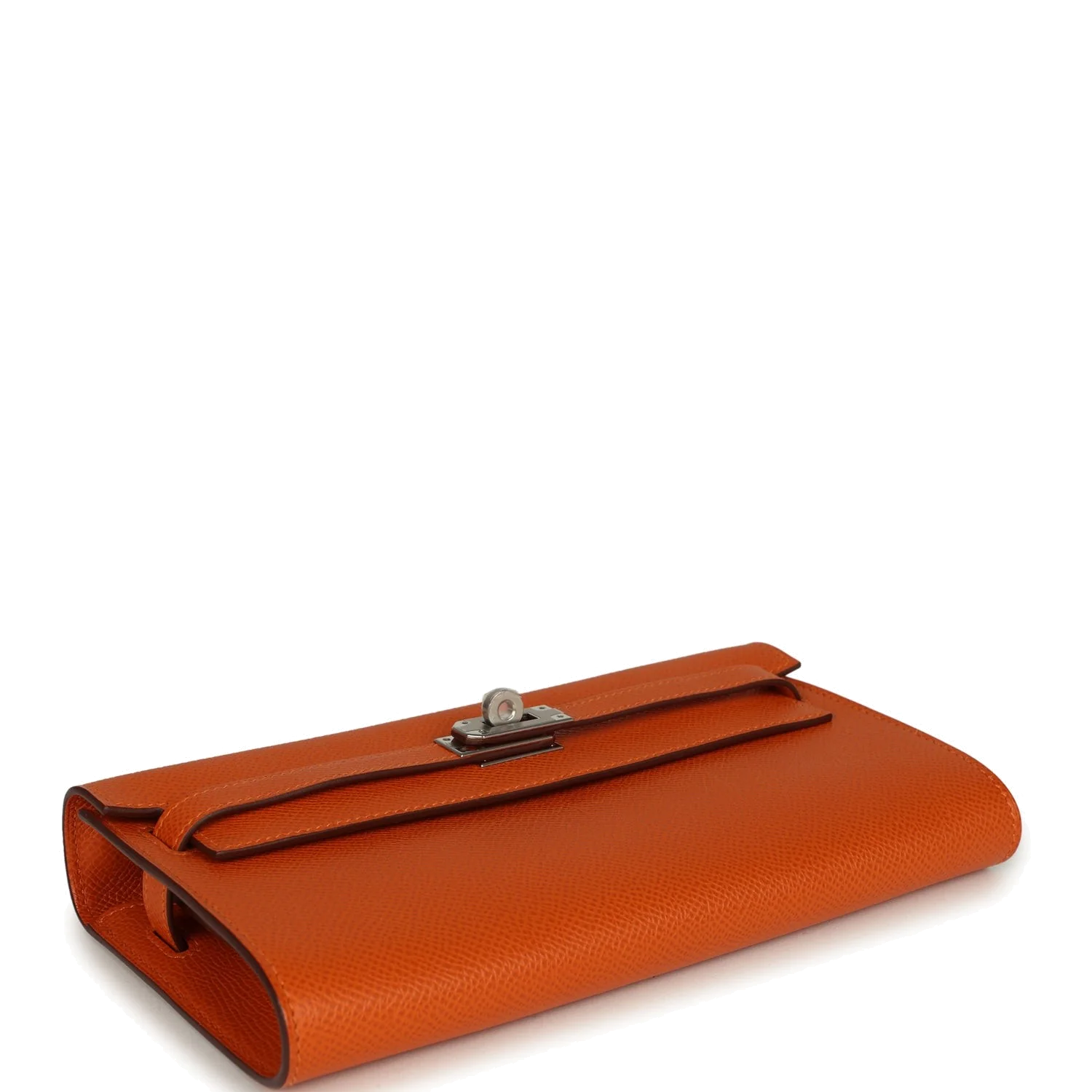 Hermes Kelly Wallet To Go Orange Epsom Palladium Hardware — фото 7