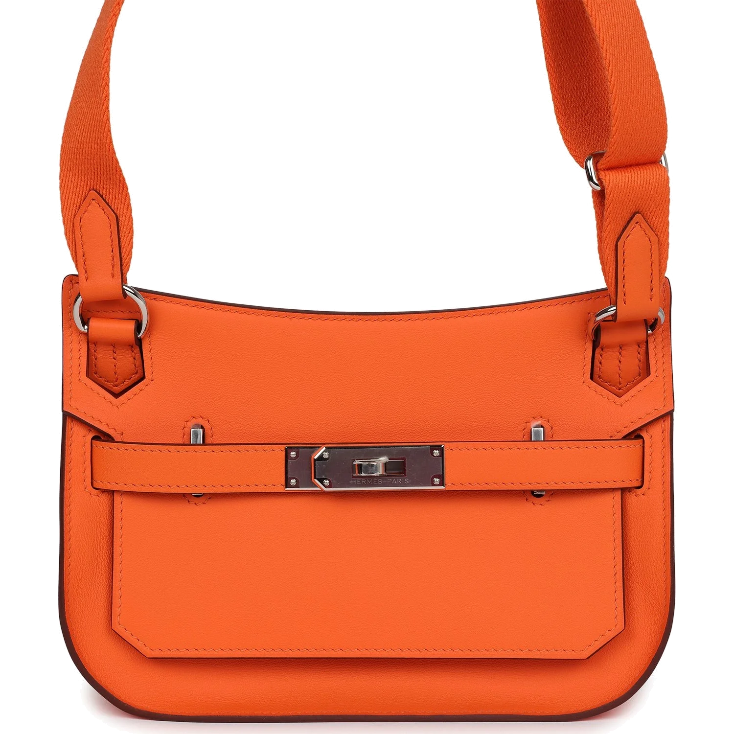 Hermes Mini Jypsiere Orange Minium Swift Palladium Hardware — фото 2
