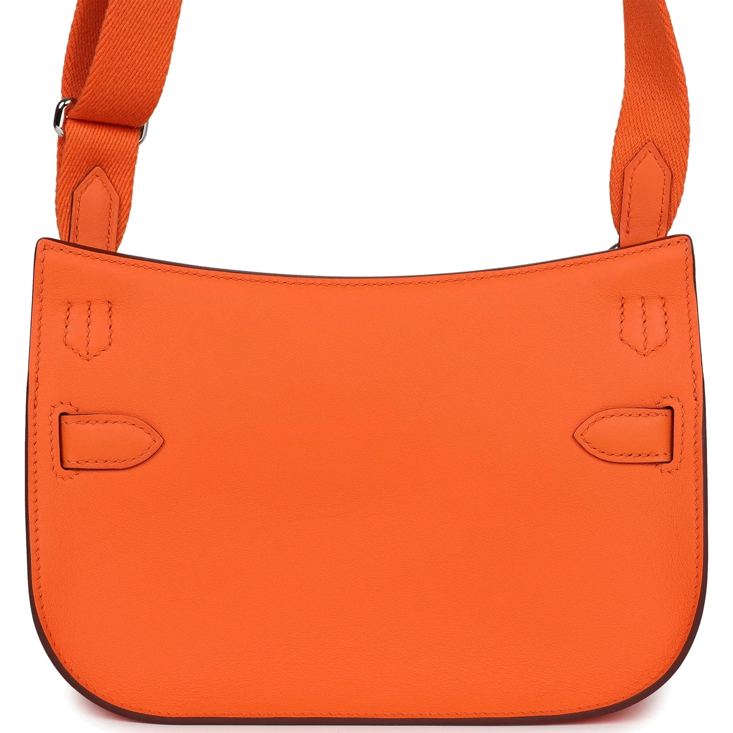 Hermes Mini Jypsiere Orange Minium Swift Palladium Hardware — фото 5