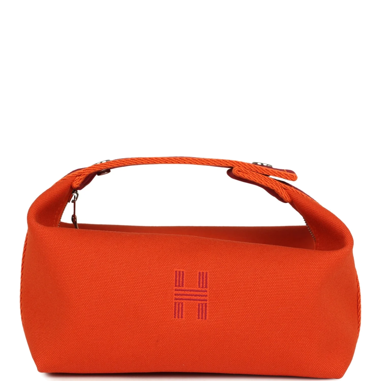 Hermes Bride A Brac Carre Case PM Feu Canvas Palladium Hardware — фото 2