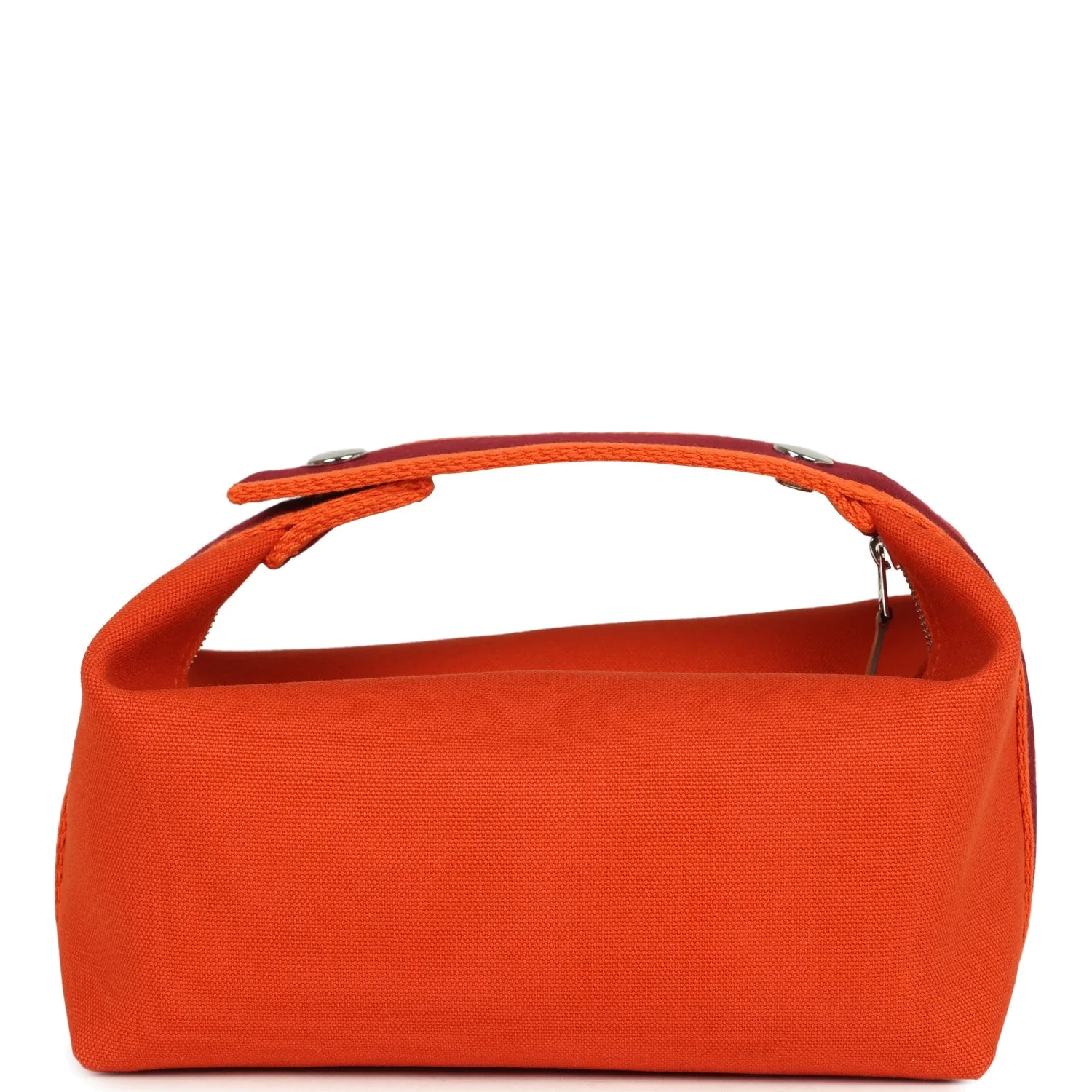 Hermes Bride A Brac Carre Case PM Feu Canvas Palladium Hardware — фото 5