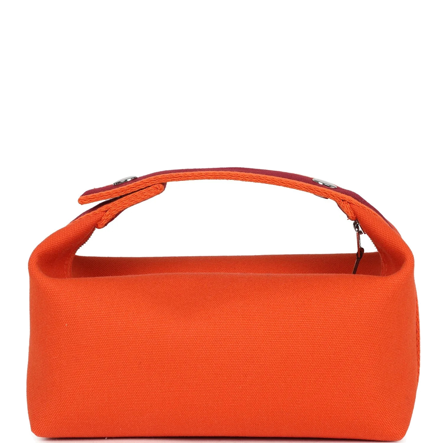 Hermes Bride A Brac Carre Case PM Feu Canvas Palladium Hardware — фото 5