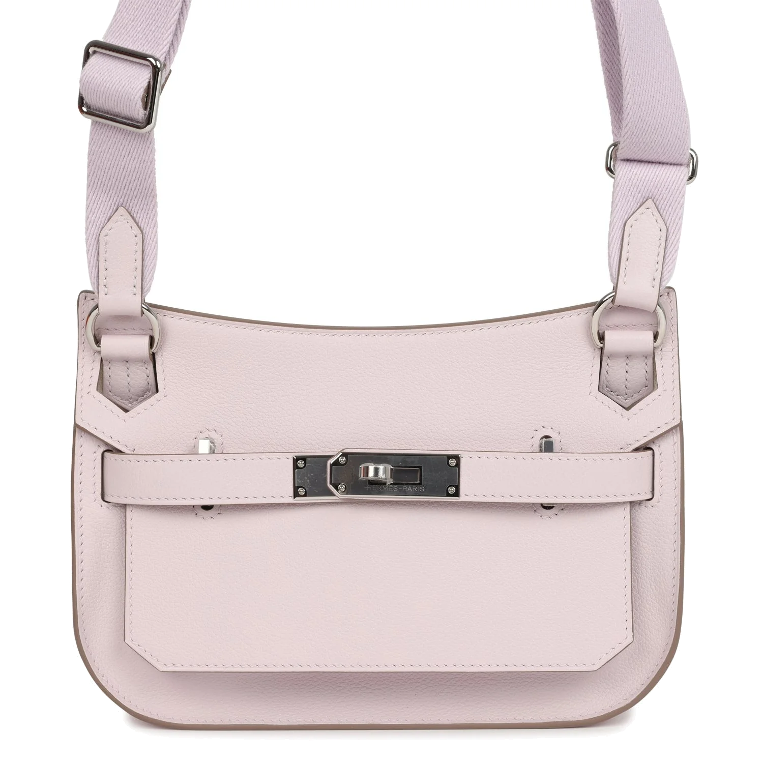 Hermes Jypsiere Mini Mauve Pale Verso Evercolor Palladium Hardware — фото 2