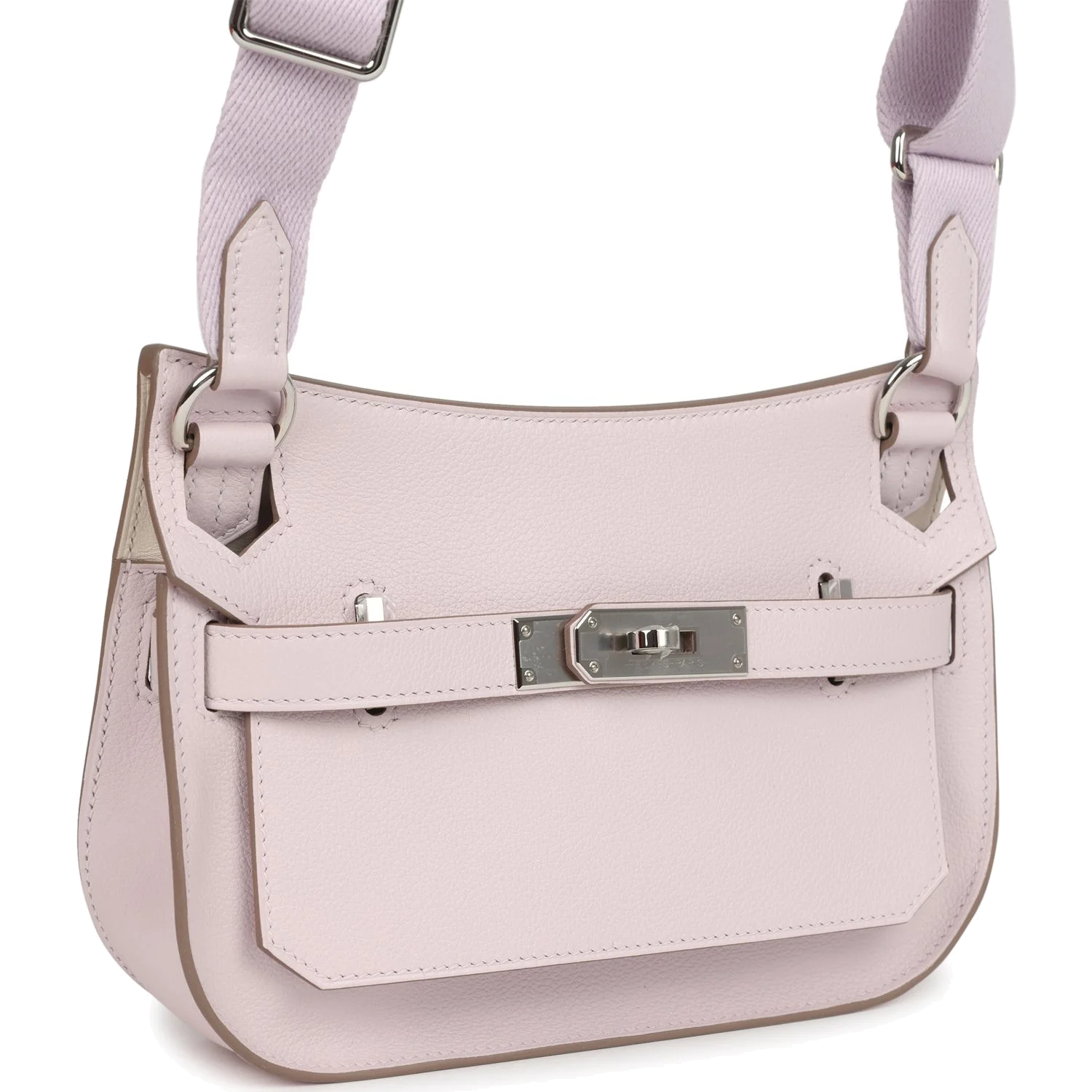 Hermes Jypsiere Mini Mauve Pale Verso Evercolor Palladium Hardware — фото 3
