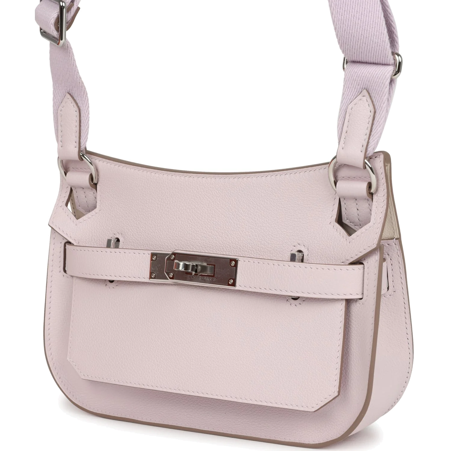 Hermes Jypsiere Mini Mauve Pale Verso Evercolor Palladium Hardware — фото 6