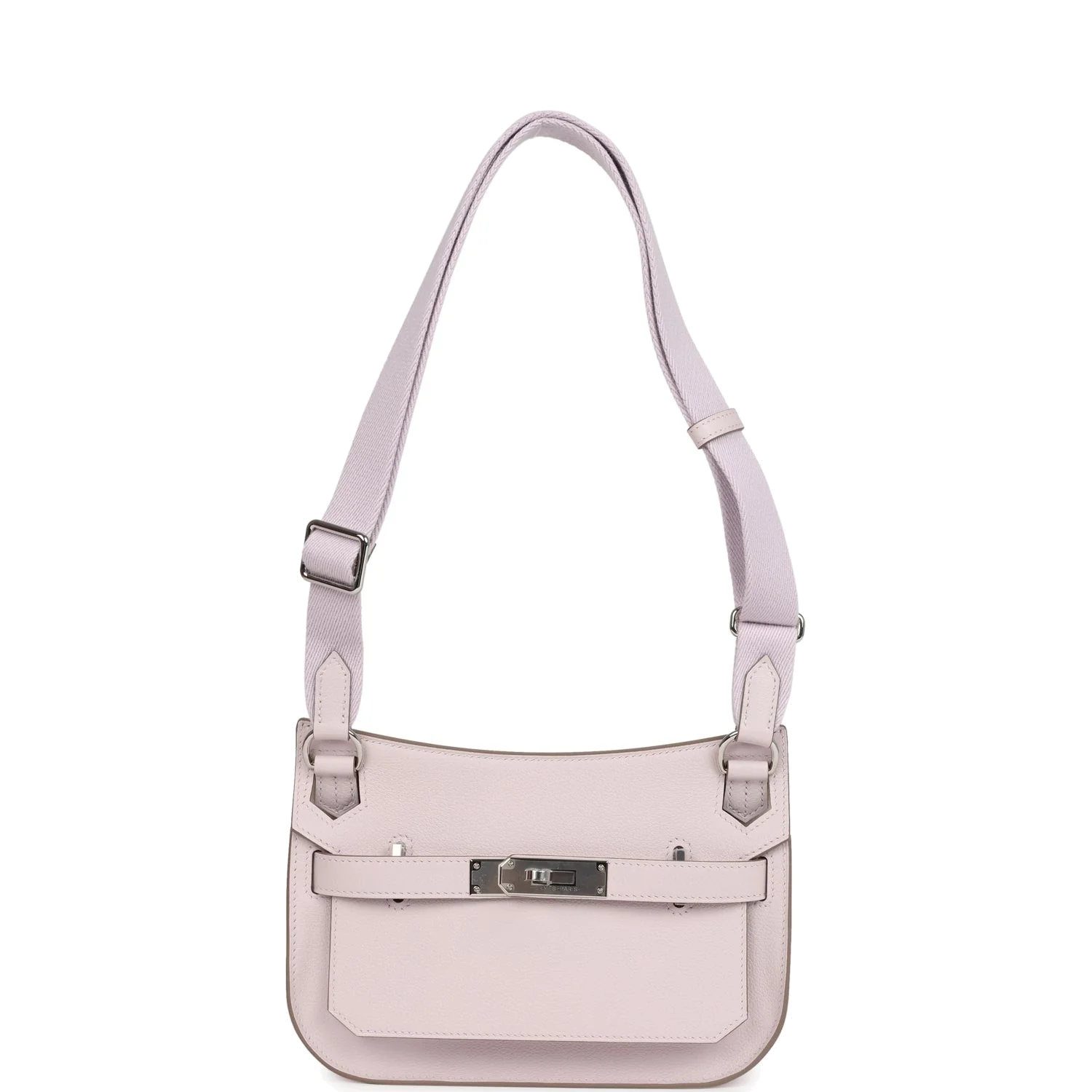 Hermes Jypsiere Mini Mauve Pale Verso Evercolor Palladium Hardware — фото 7