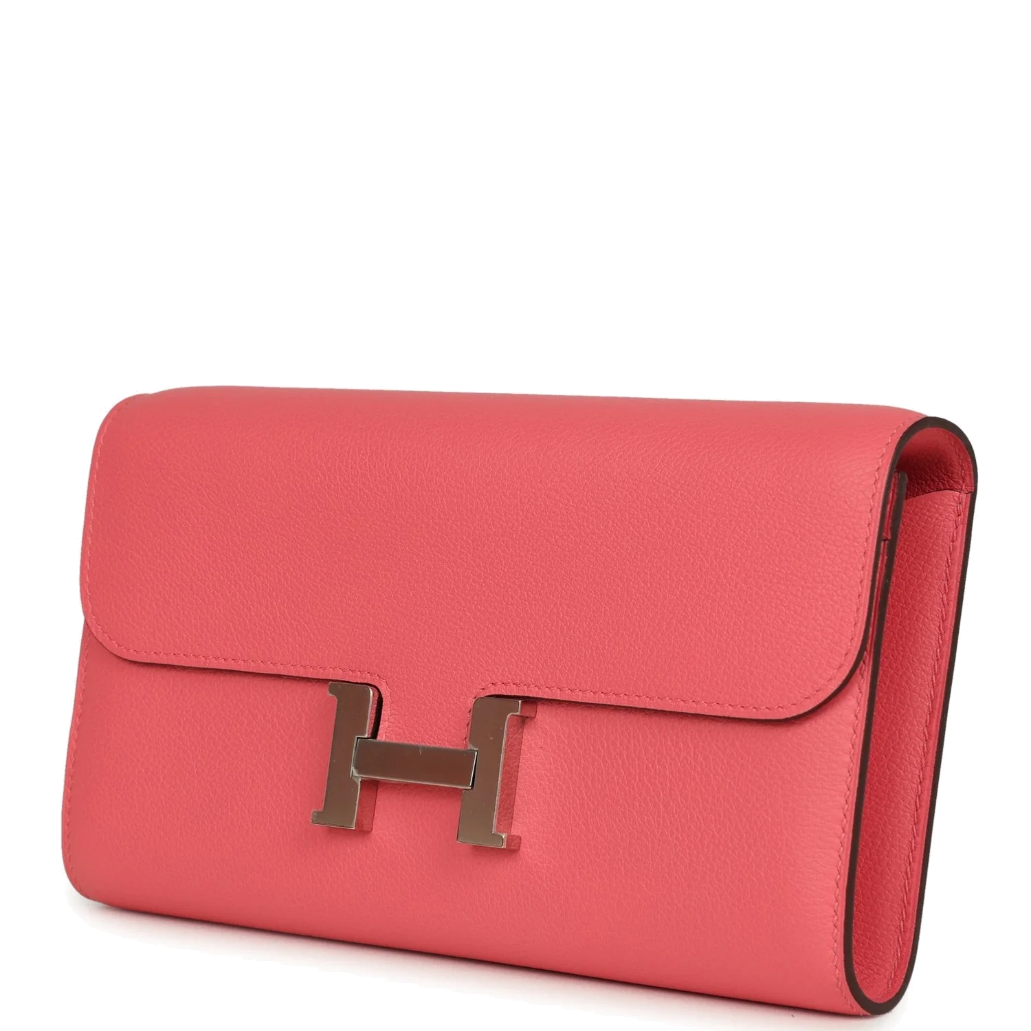 Hermes Constance Wallet To Go Rose Azalee Evercolor Palladium Hardware — фото 6