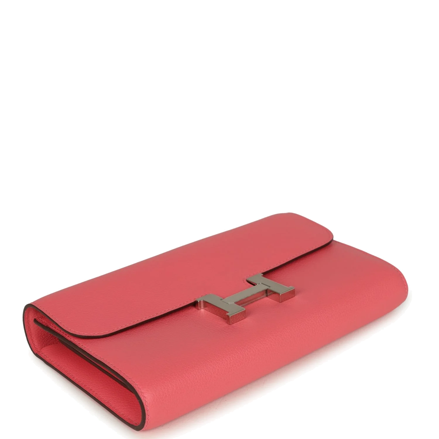 Hermes Constance Wallet To Go Rose Azalee Evercolor Palladium Hardware — фото 7