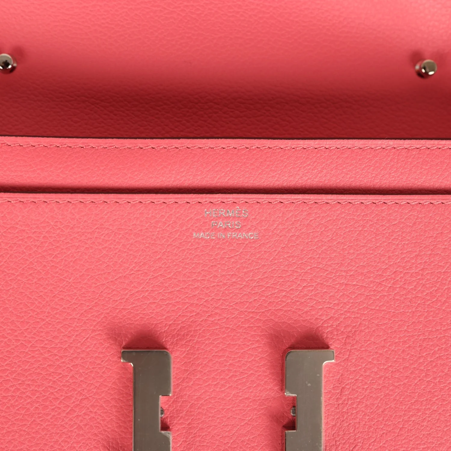 Hermes Constance Wallet To Go Rose Azalee Evercolor Palladium Hardware — фото 8