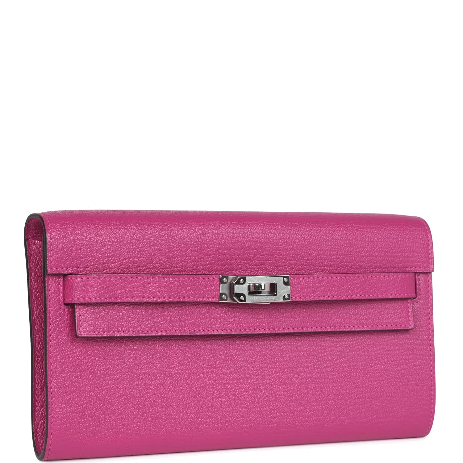 Hermes Kelly Wallet To Go Rose Pourpre Chevre Palladium Hardware — фото 3