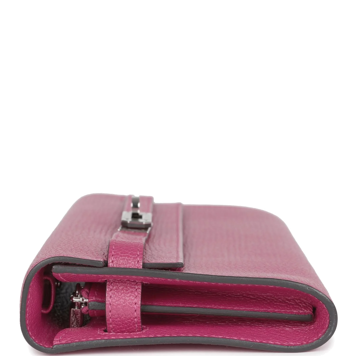 Hermes Kelly Wallet To Go Rose Pourpre Chevre Palladium Hardware — фото 4