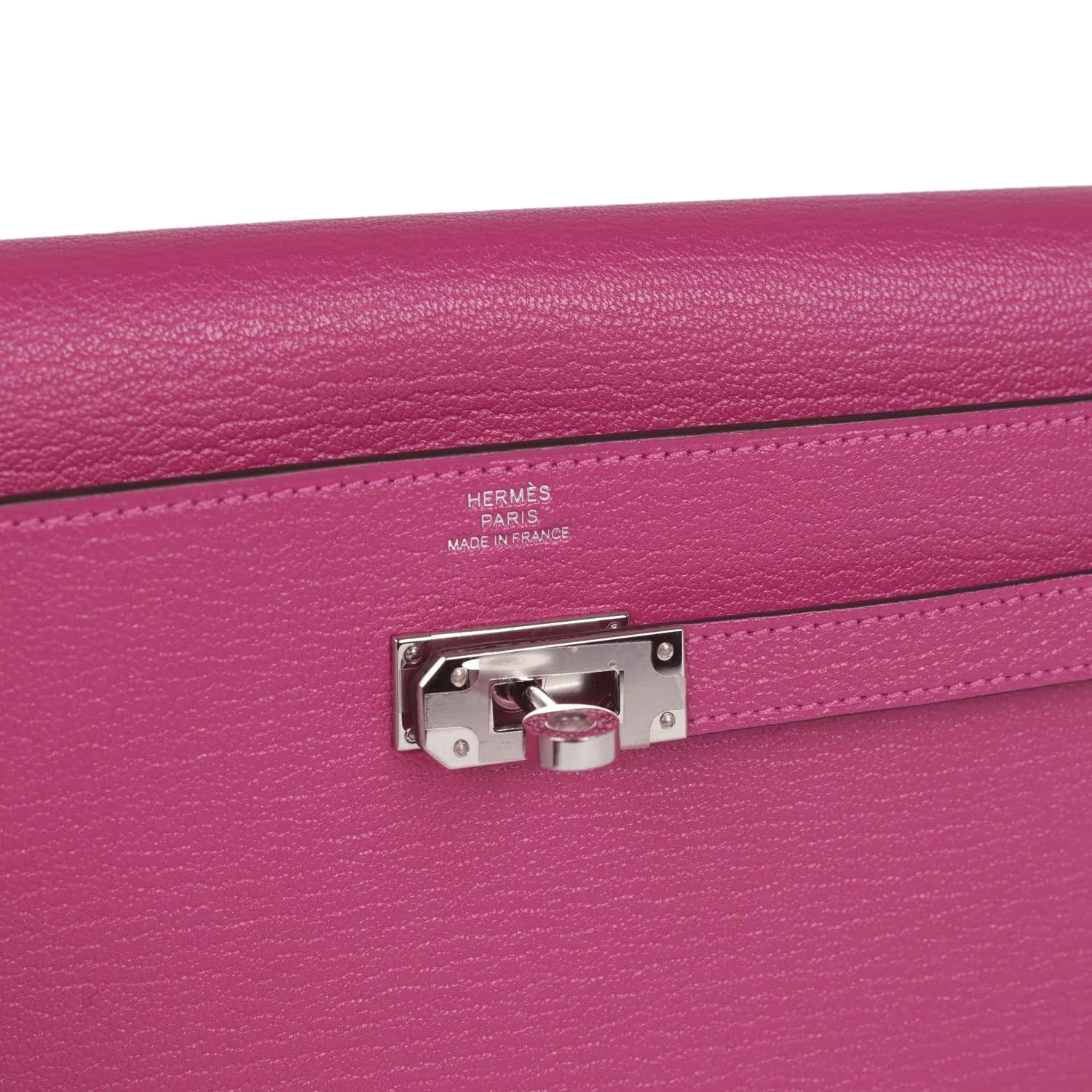 Hermes Kelly Wallet To Go Rose Pourpre Chevre Palladium Hardware — фото 8