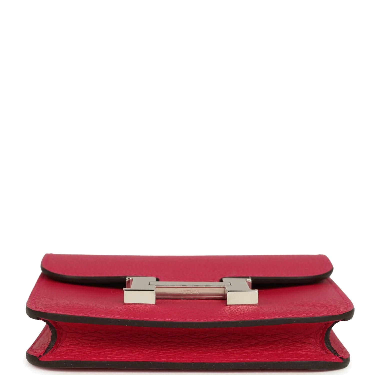 Hermes Constance Slim Wallet Framboise Verso Evercolor Palladium Hardware — фото 7