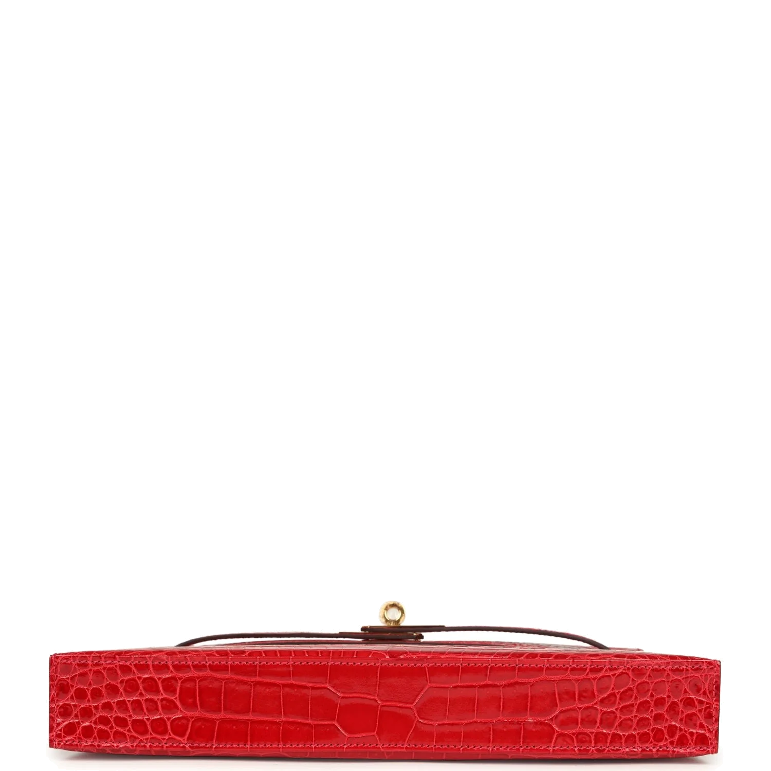 Hermes Kelly Elan Braise Shiny Porosus Crocodile Gold Hardware — фото 7
