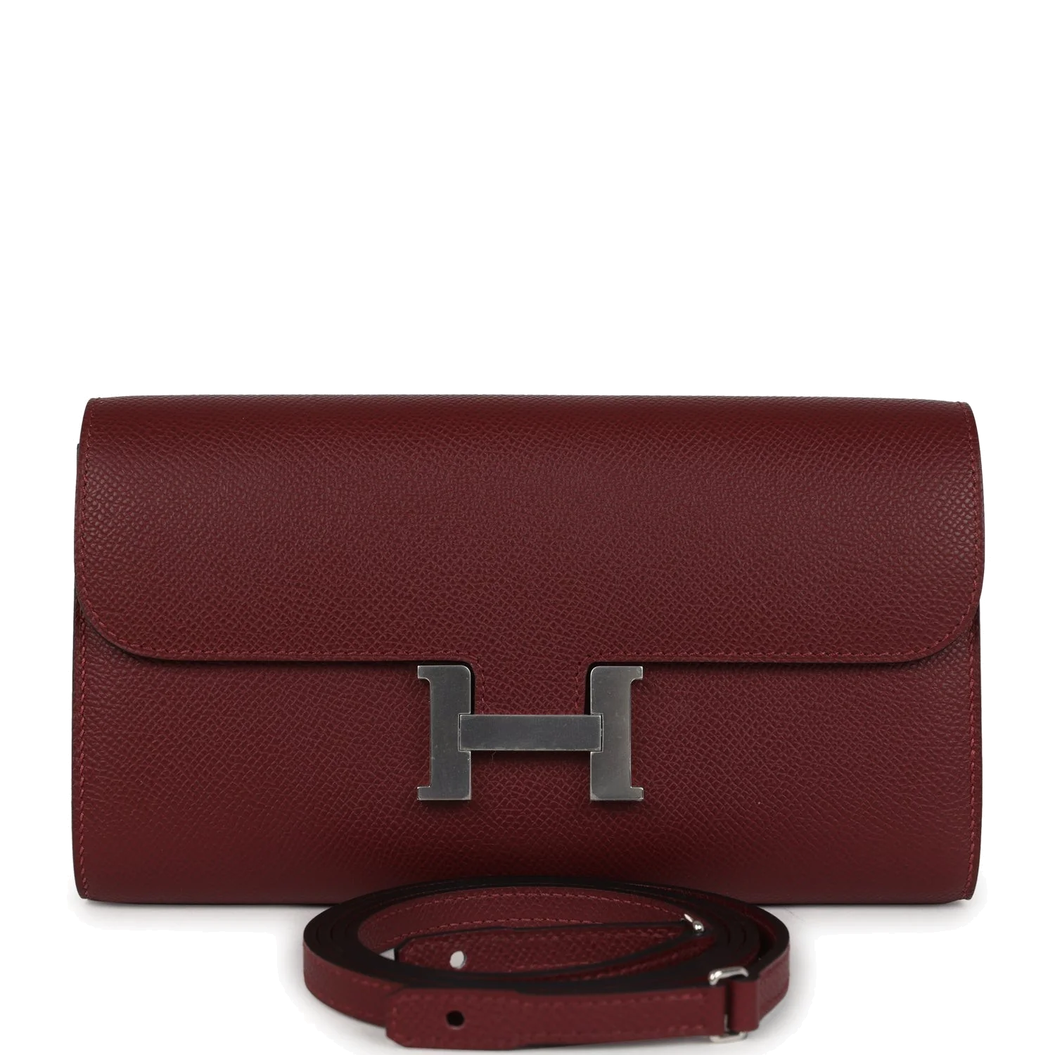 Hermes Constance Wallet To Go Rouge H Epsom Palladium Hardware — фото 1