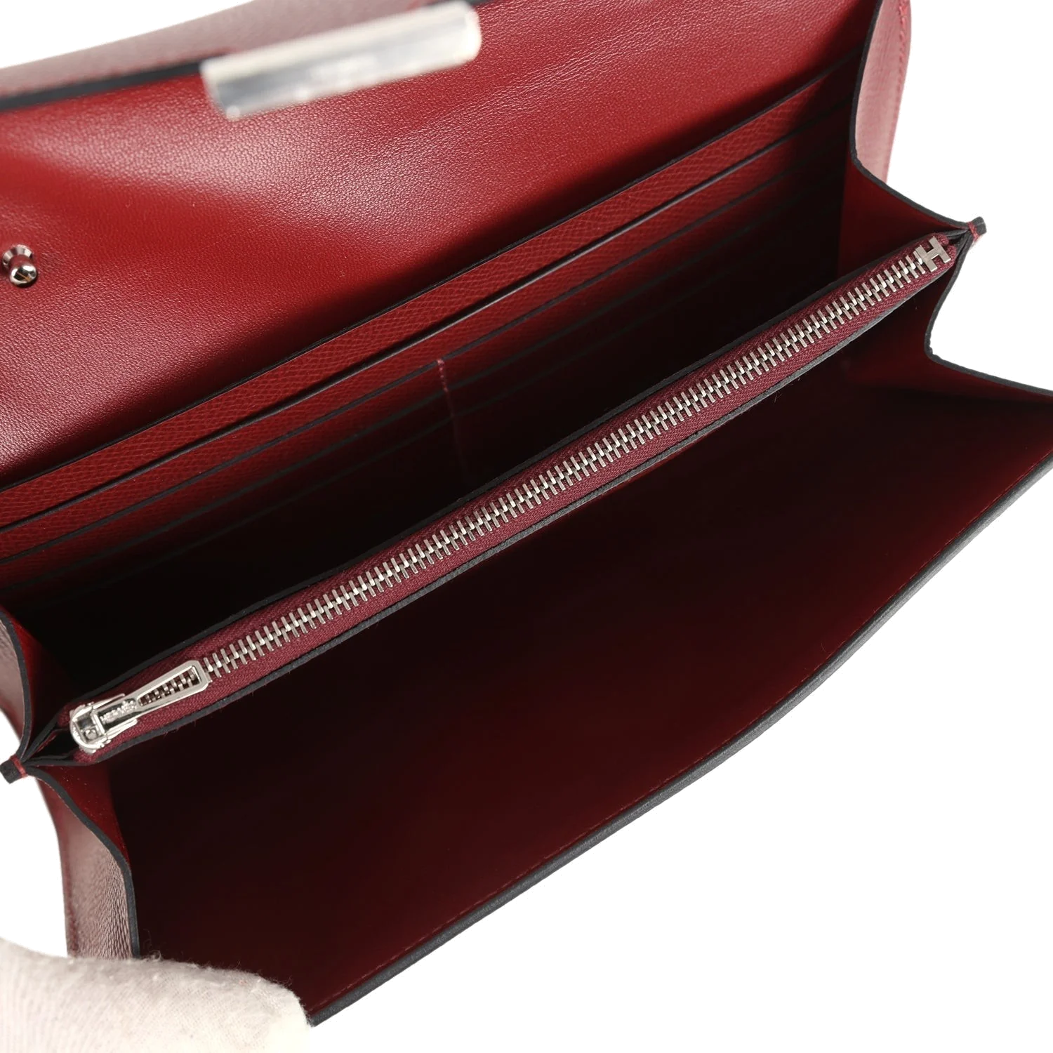 Hermes Constance Wallet To Go Rouge H Epsom Palladium Hardware — фото 8