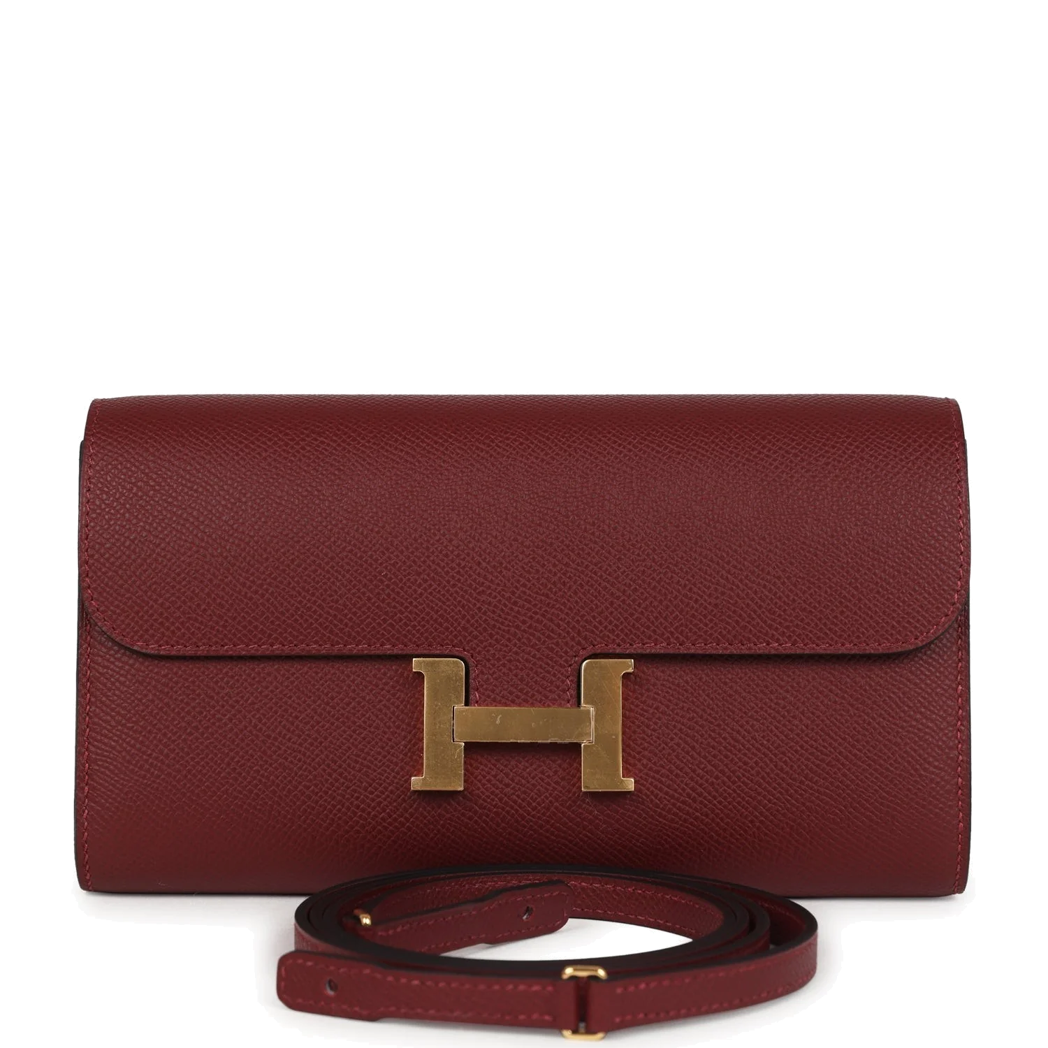 Hermes Constance Wallet To Go Rouge H Epsom Gold Hardware — фото 2