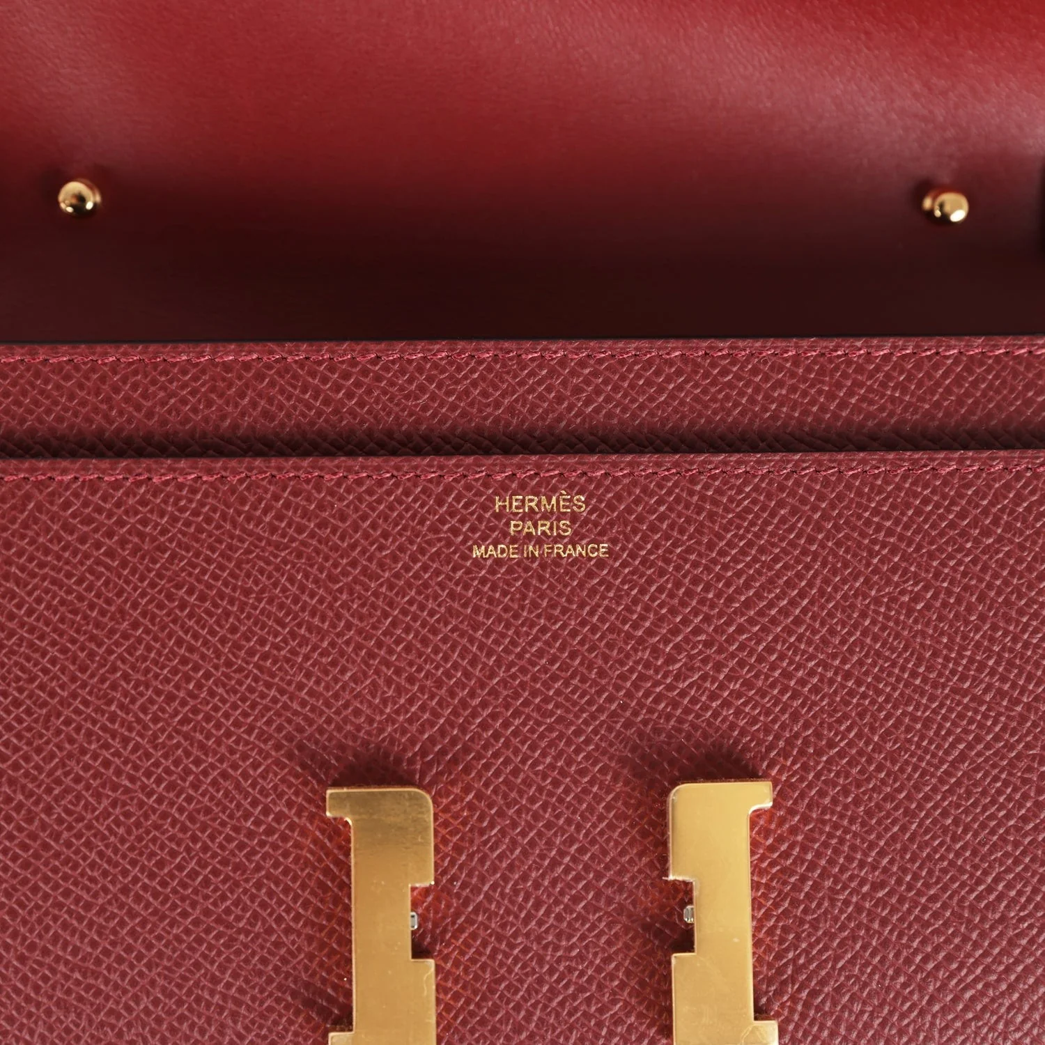 Hermes Constance Wallet To Go Rouge H Epsom Gold Hardware — фото 8