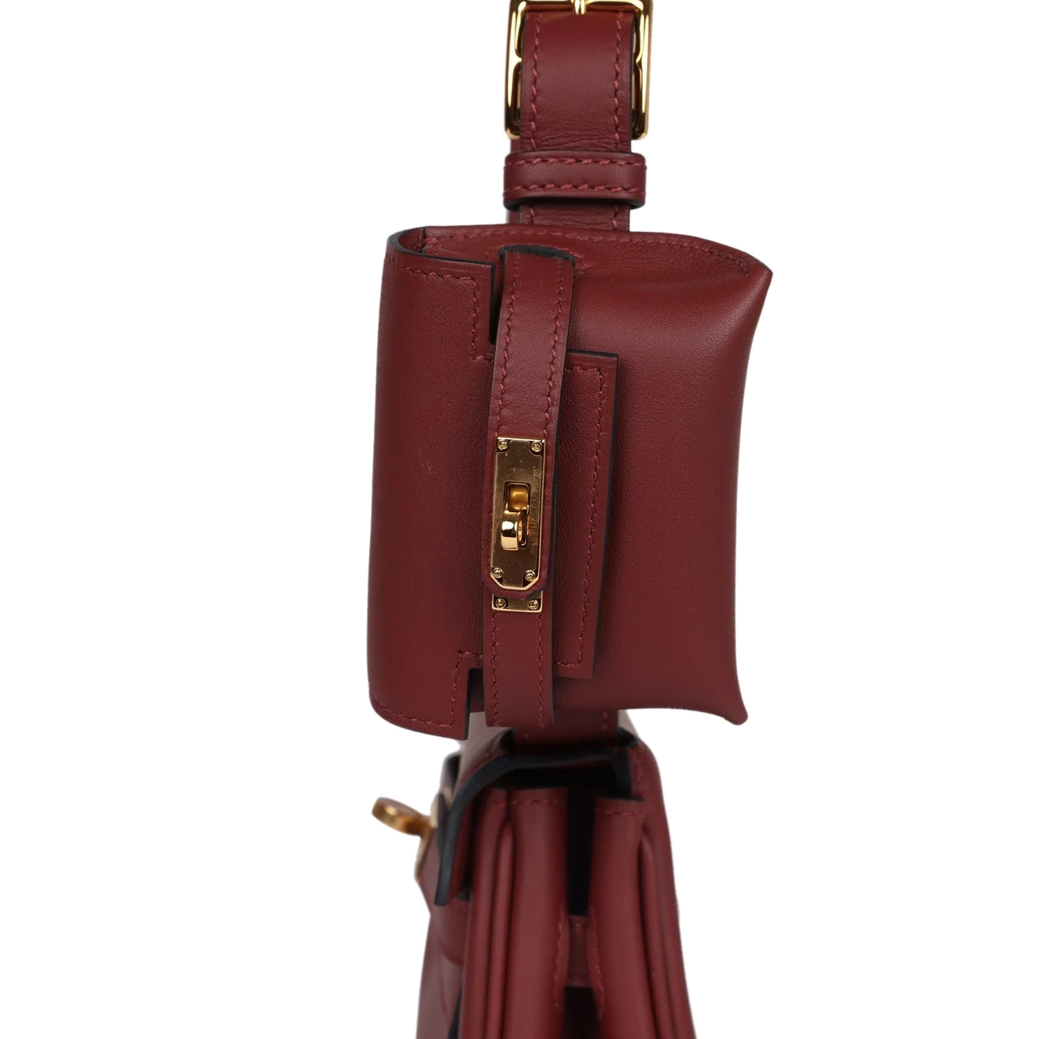 Hermes Kelly Moove Rouge H Swift Gold Hardware — фото 4