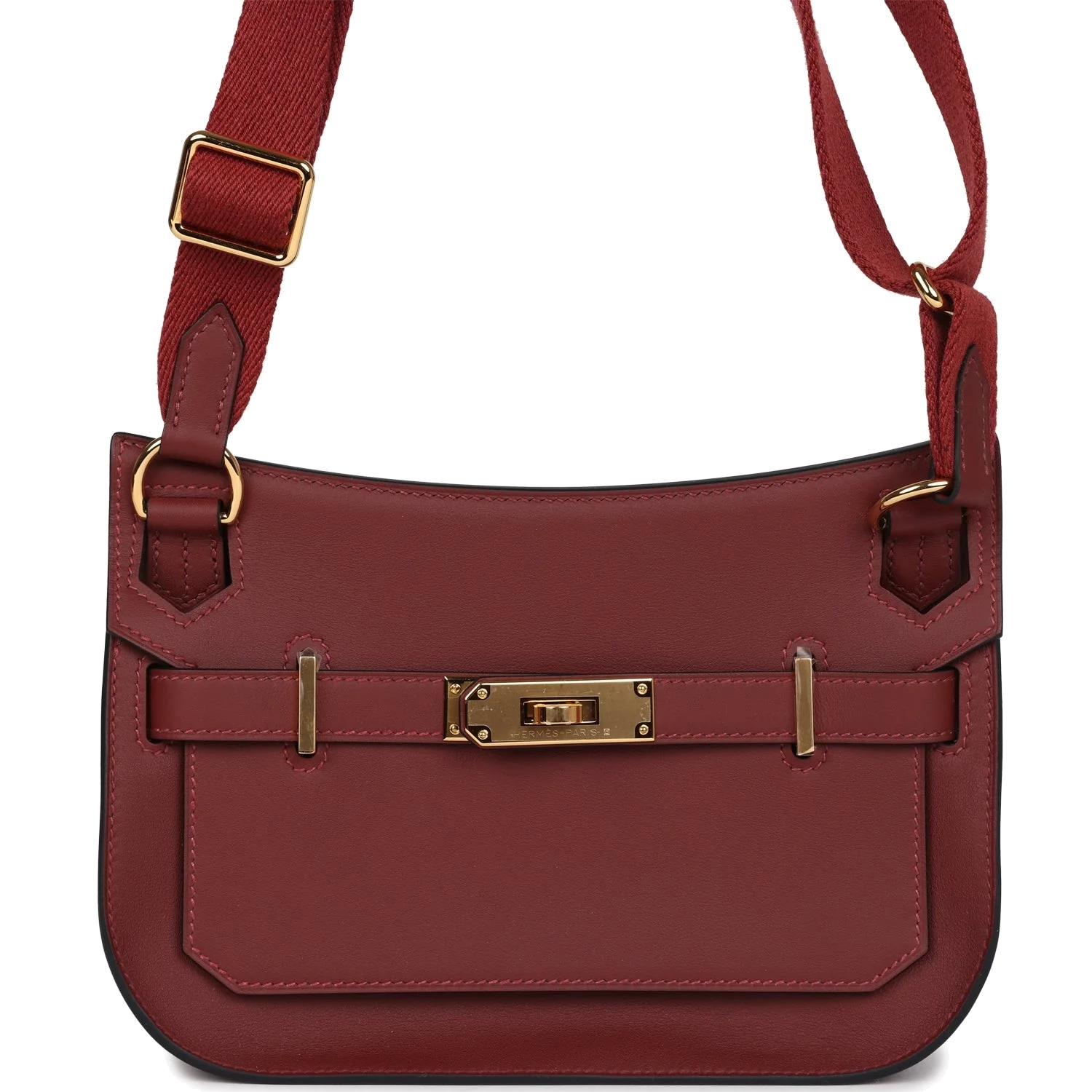Hermes Mini Jypsiere Rouge H Swift Gold Hardware
