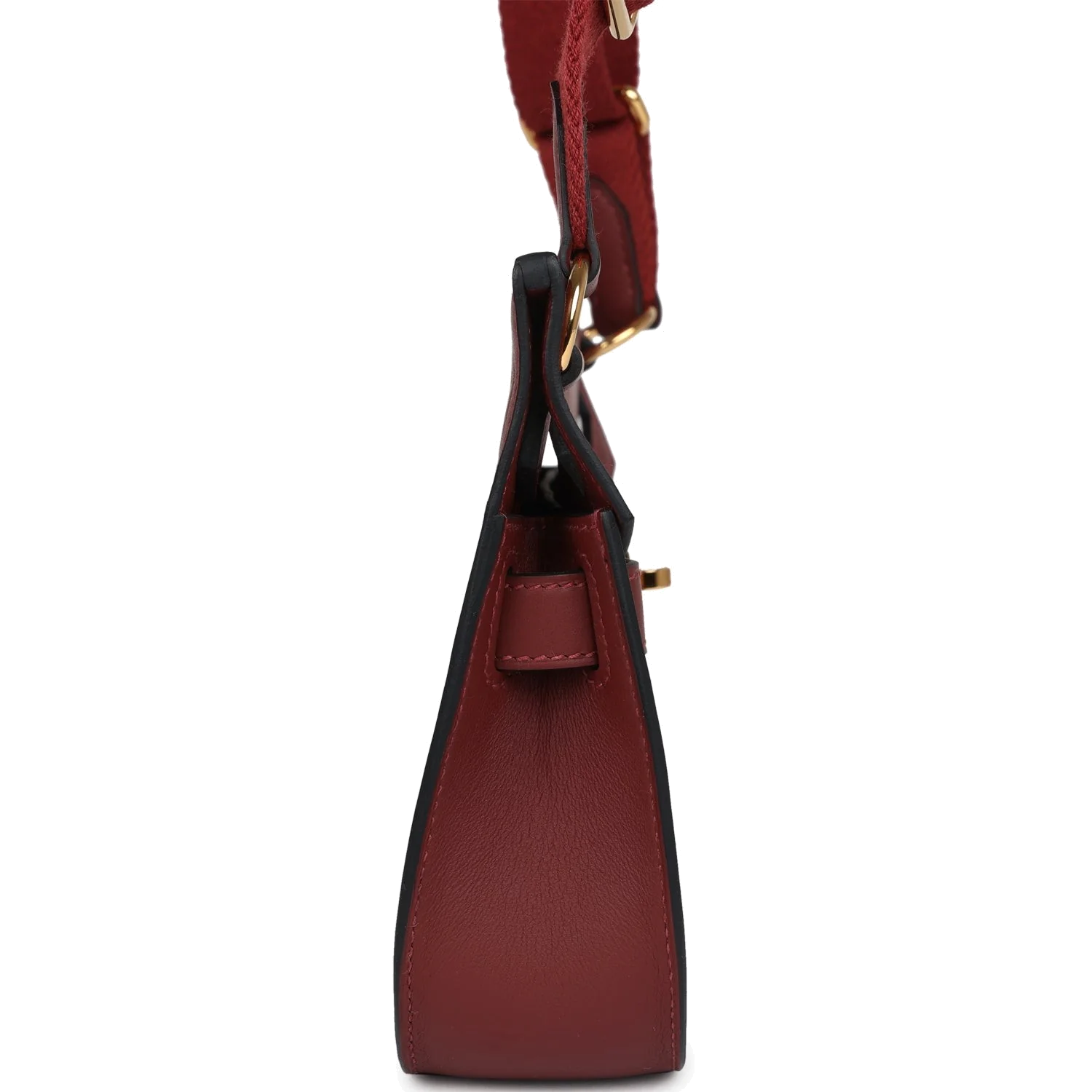 Hermes Mini Jypsiere Rouge H Swift Gold Hardware — фото 4