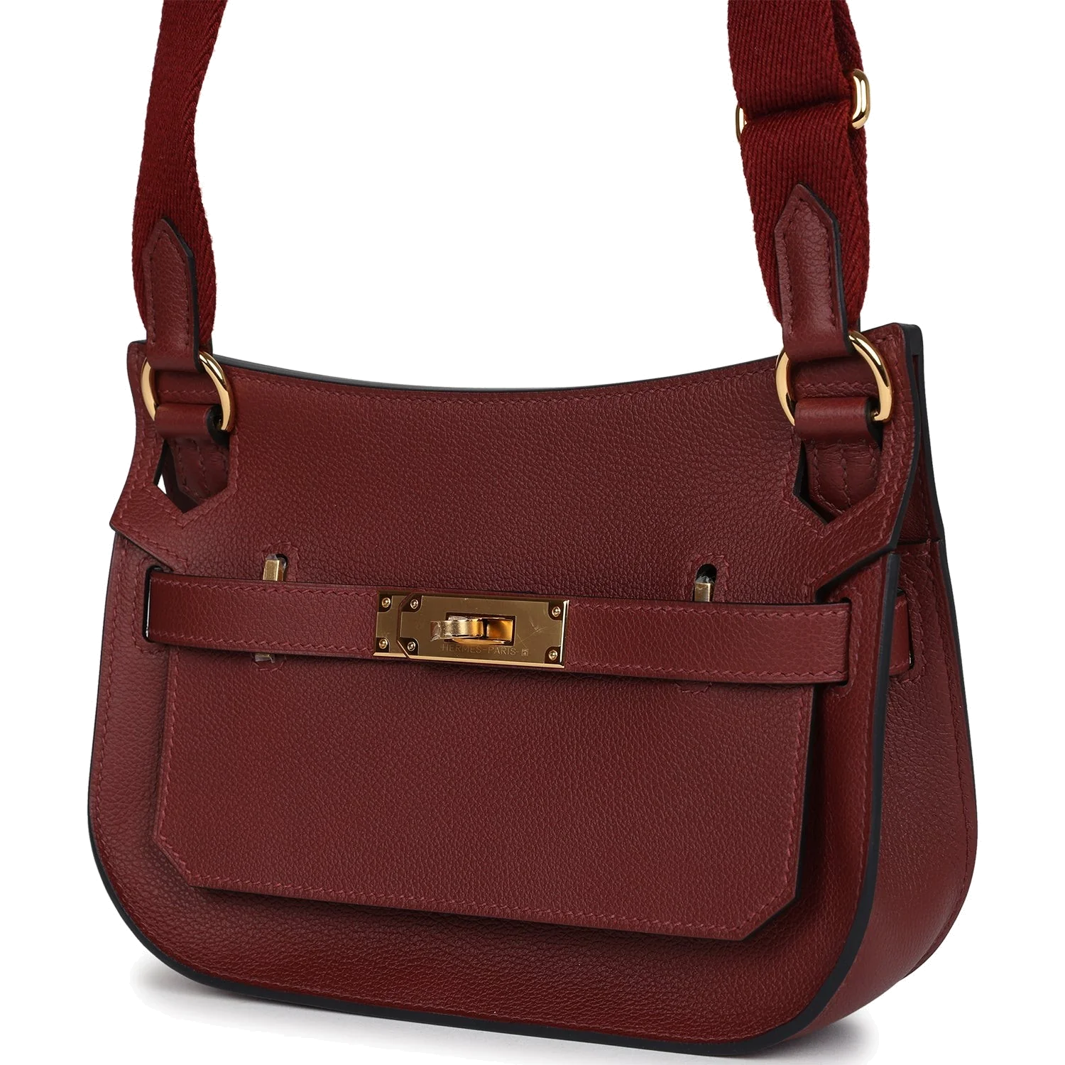 Hermes Jypsiere Mini Rouge H Evercolor Gold Hardware — фото 6