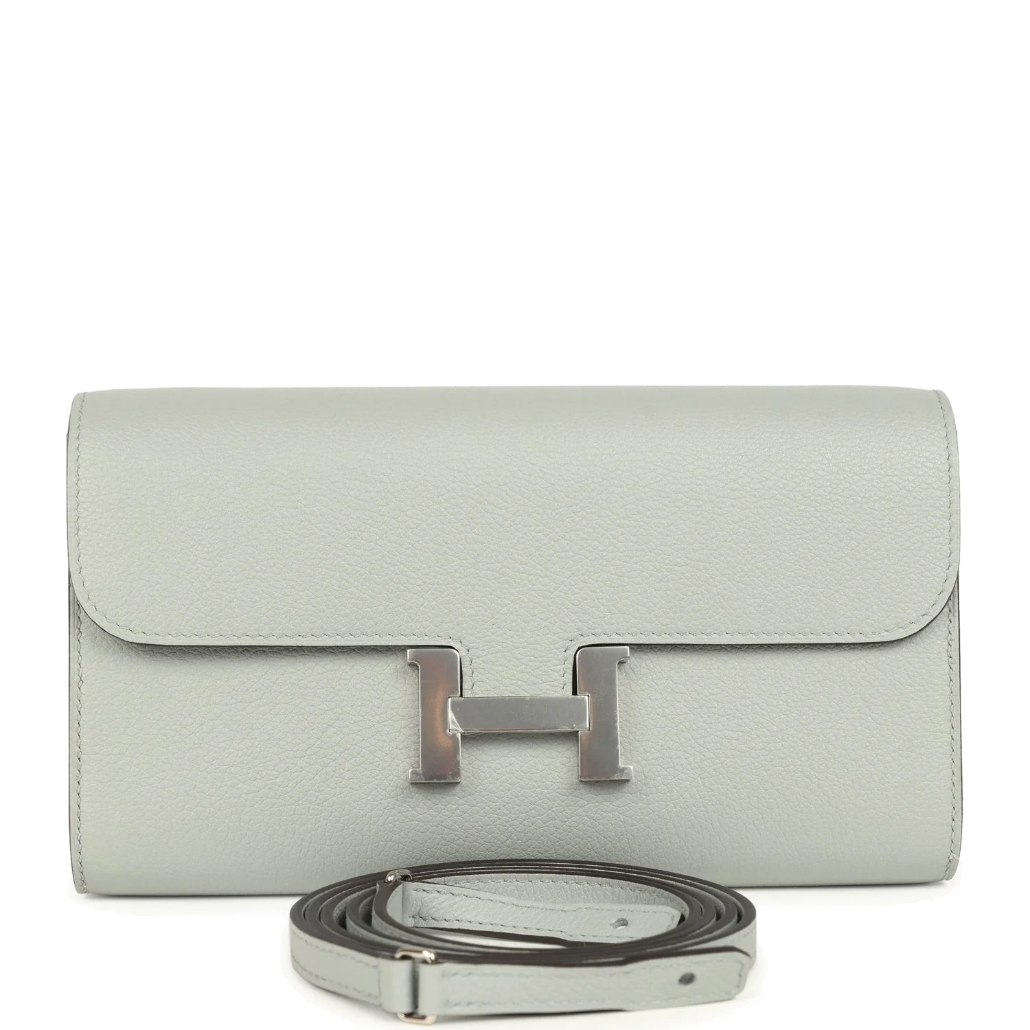 Hermes Constance Wallet To Go Bleu Glacier Evercolor Palladium Hardware — фото 2
