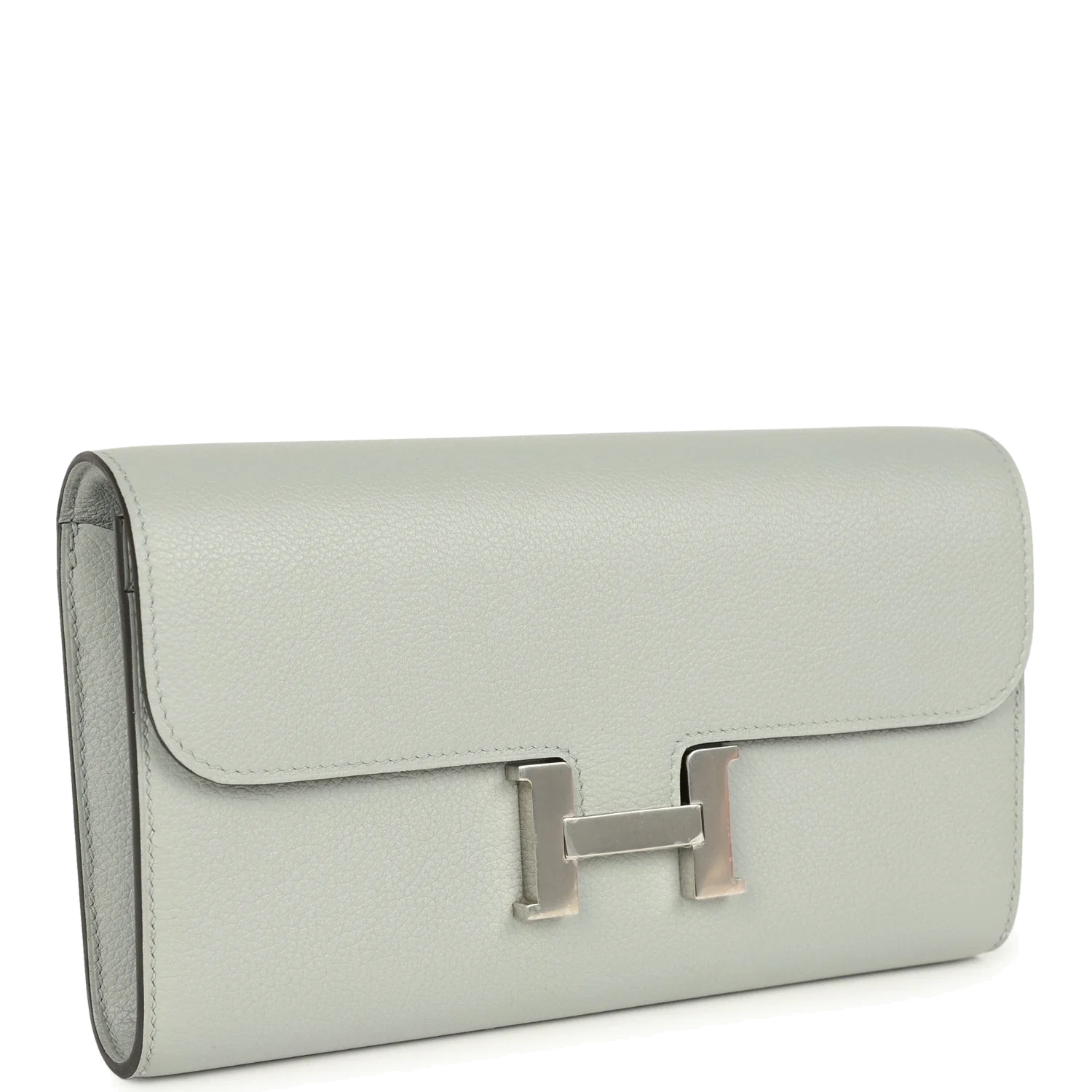 Hermes Constance Wallet To Go Bleu Glacier Evercolor Palladium Hardware — фото 3