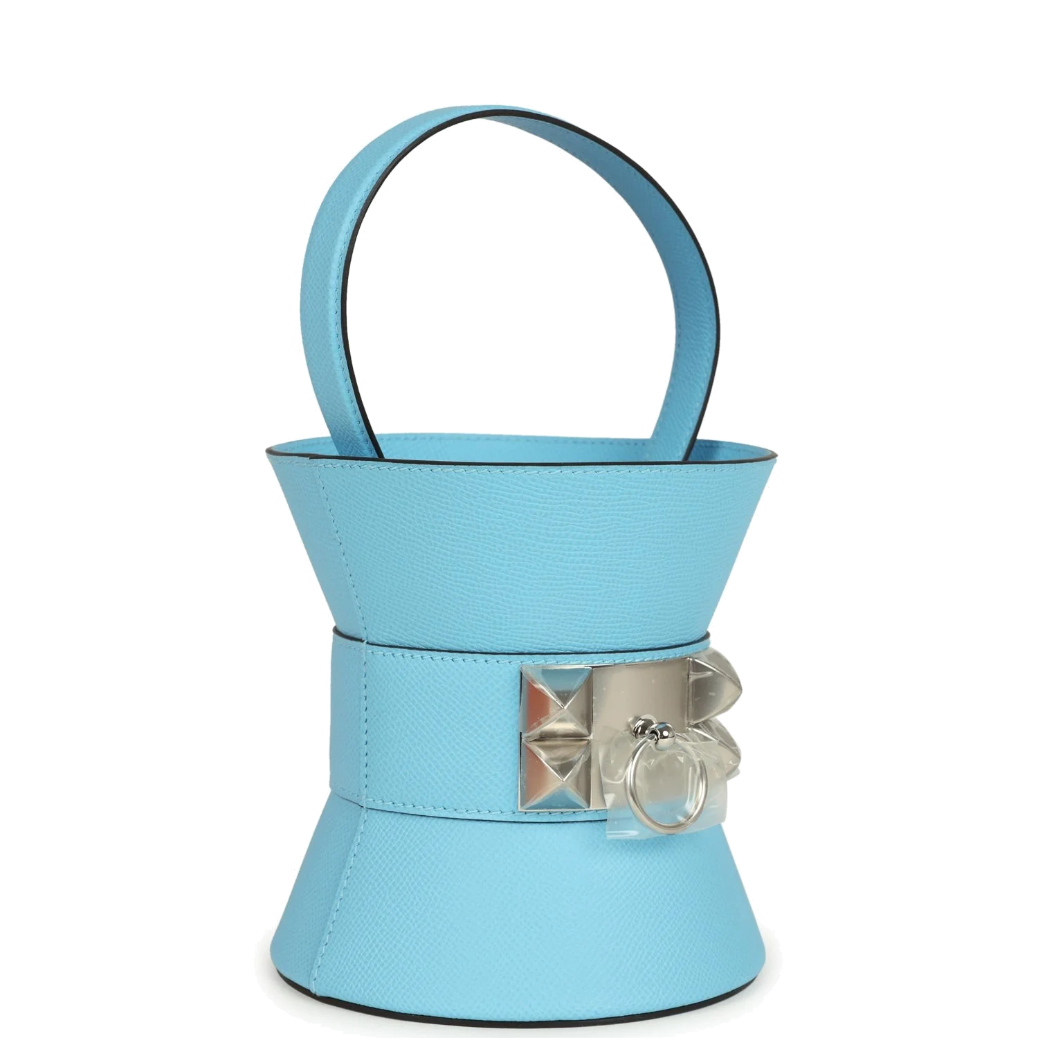 Hermes Mini Medor Bag Celeste Epsom Palladium Hardware — фото 3