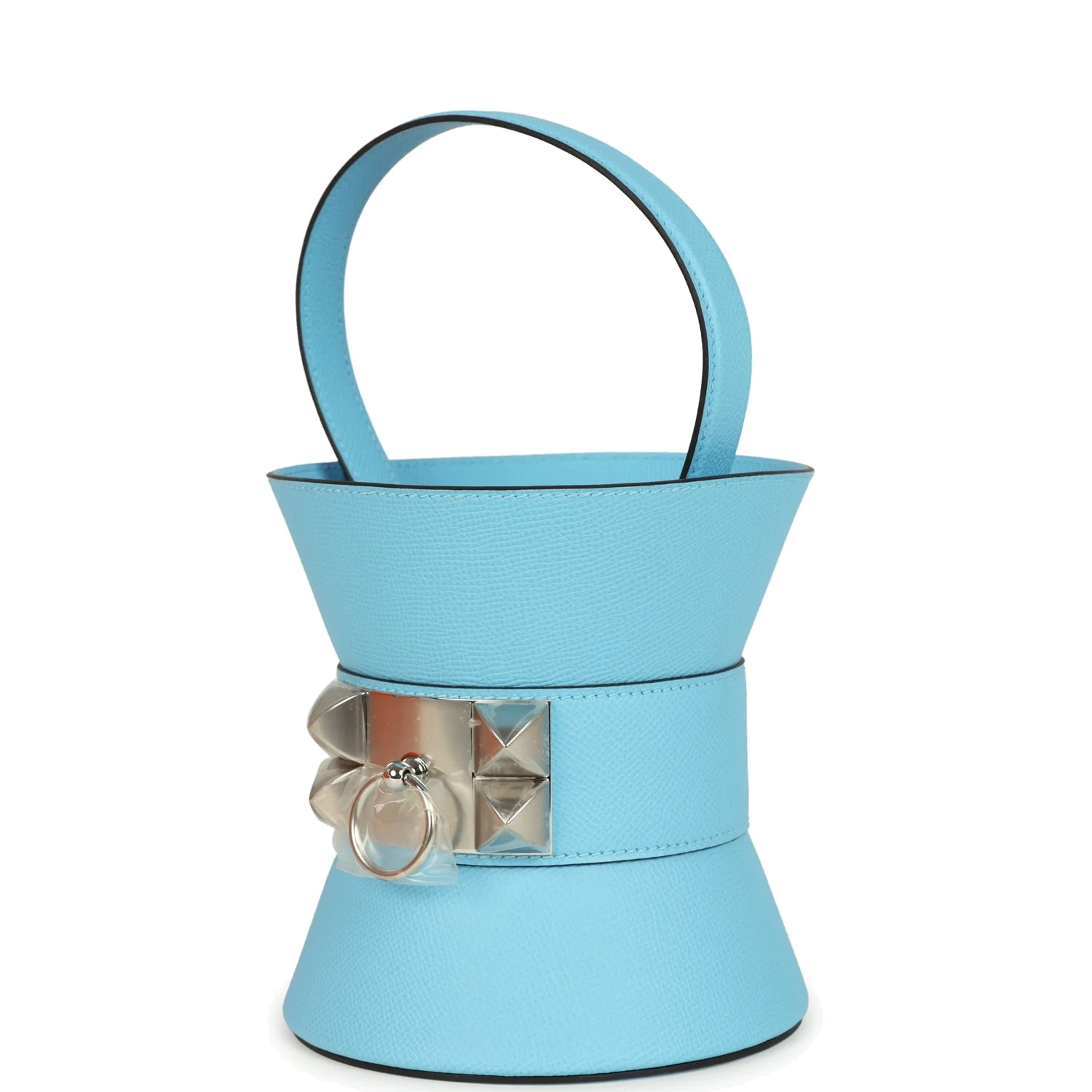 Hermes Mini Medor Bag Celeste Epsom Palladium Hardware — фото 6
