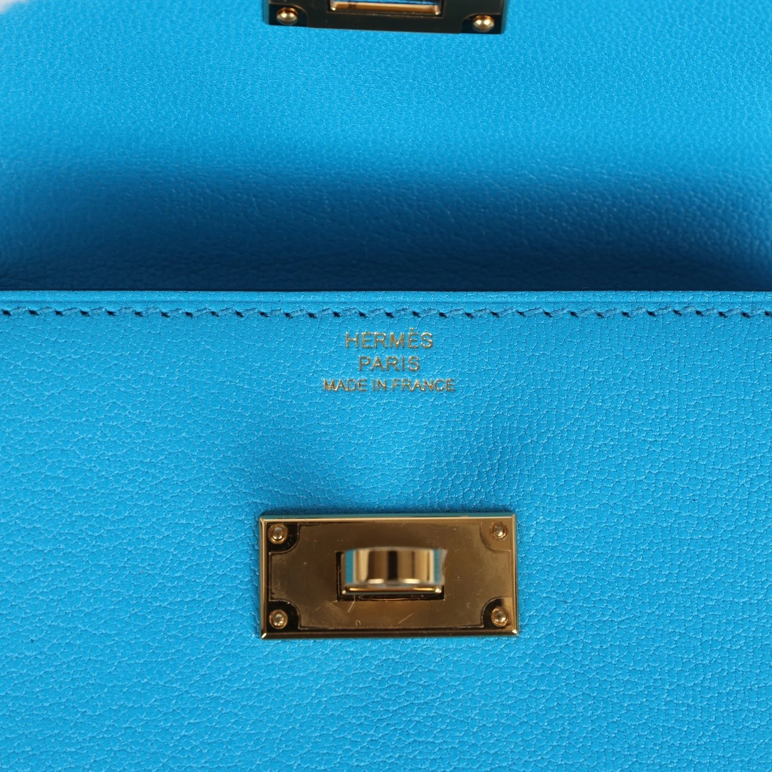 Hermes Kelly Pocket Slim Wallet Bleu Frida Chevre Gold Hardware — фото 8