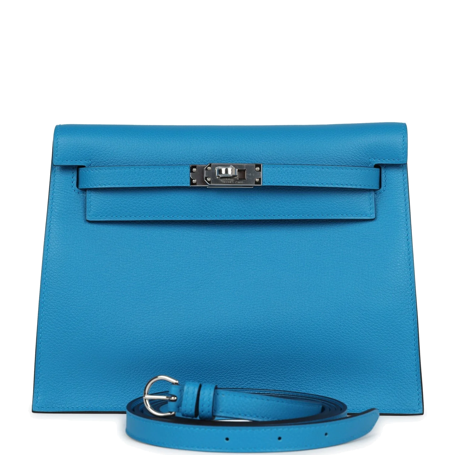 Hermes Kelly Danse Bleu Zanzibar Evercolor Palladium Hardware — фото 2