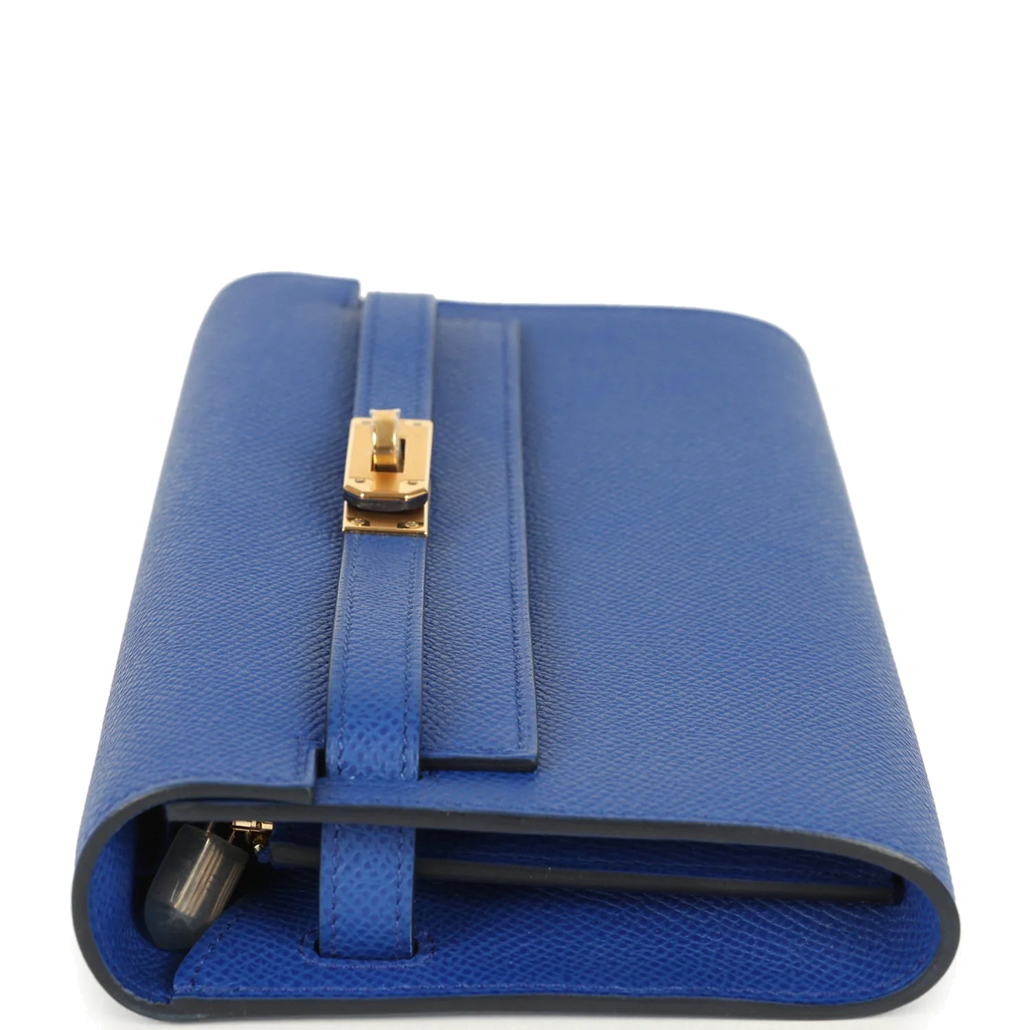 Hermes Kelly Wallet To Go Bleu Royal Epsom Gold Hardware — фото 4