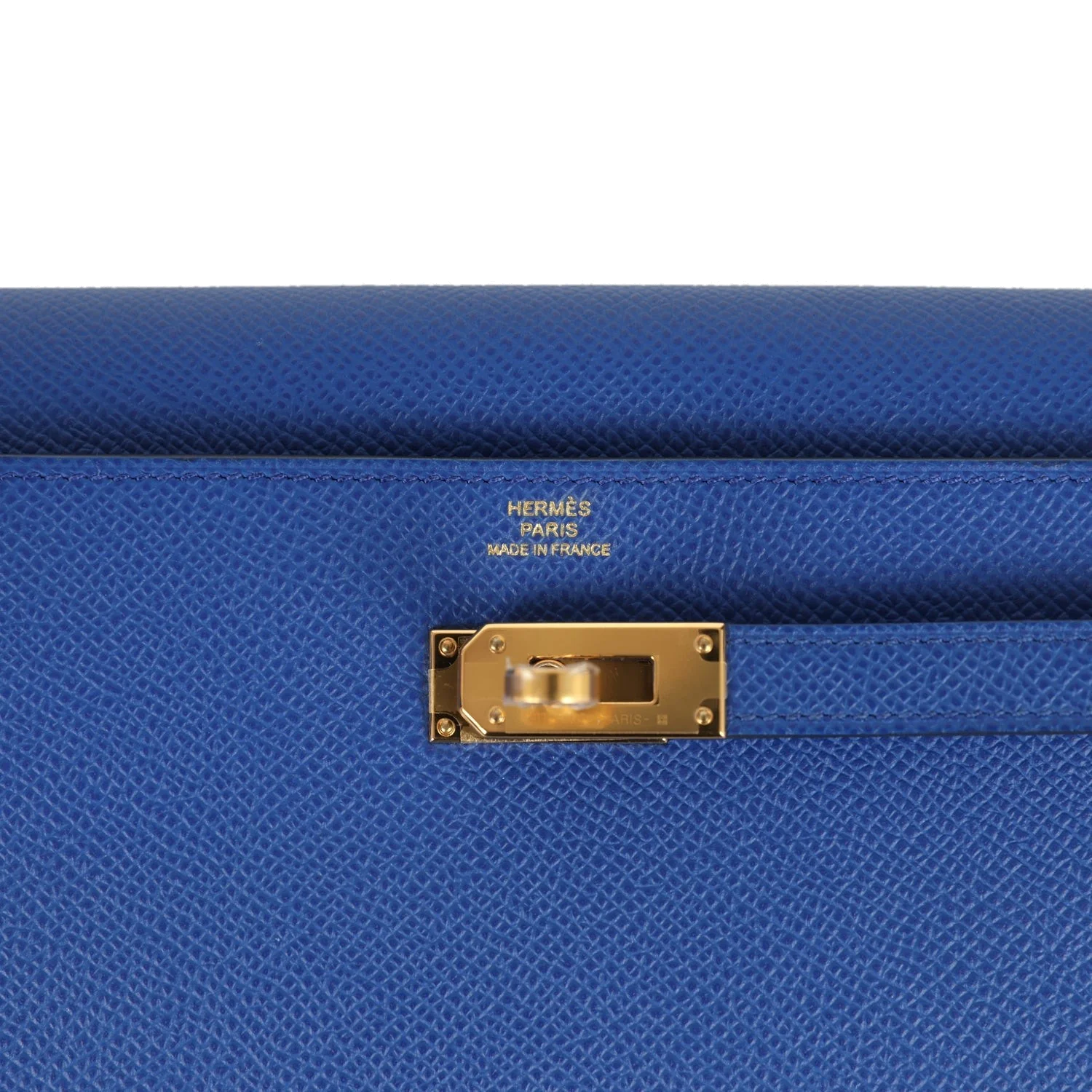 Hermes Kelly Wallet To Go Bleu Royal Epsom Gold Hardware — фото 8