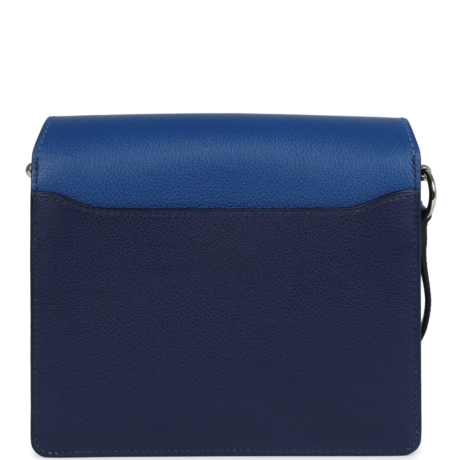 Hermes Mini Sac Roulis Bi-color Bleu Saphir and Bleu France Evercolor Palladium Hardware — фото 5