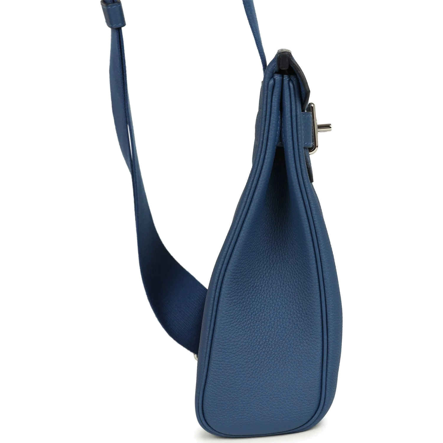 Hermes HAC A Dos PM Backpack Blue Tie Togo Palladium Hardware — фото 4