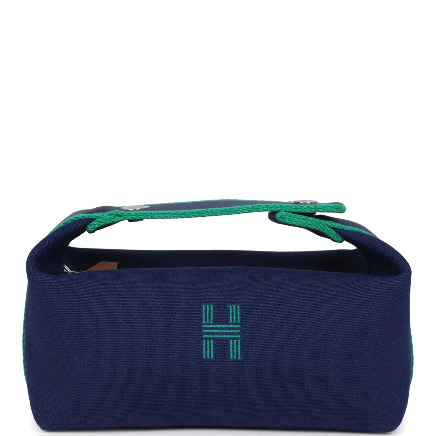 Hermes Bride-A-Brac Case PM Marine Canvas Palladium Hardware