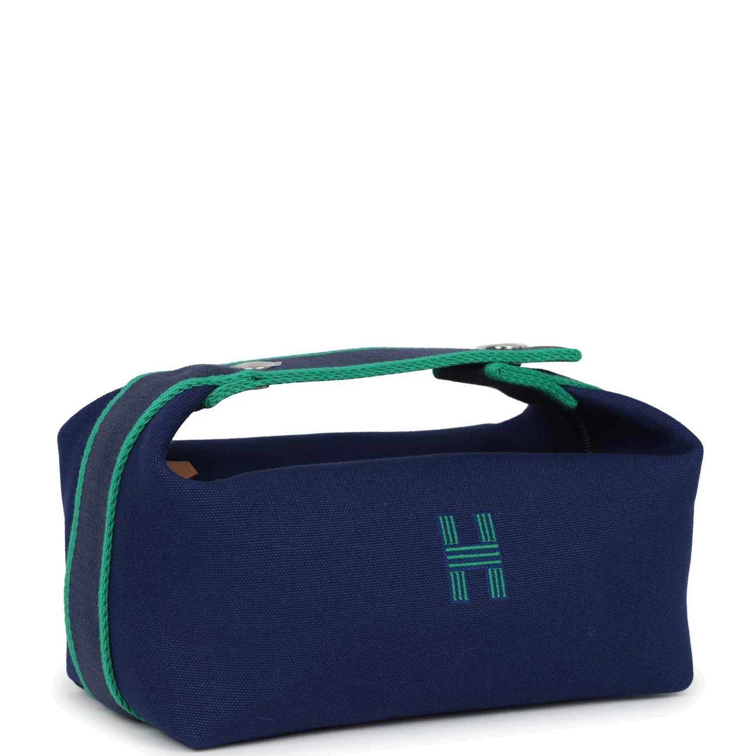 Hermes Bride-A-Brac Case PM Marine Canvas Palladium Hardware — фото 3