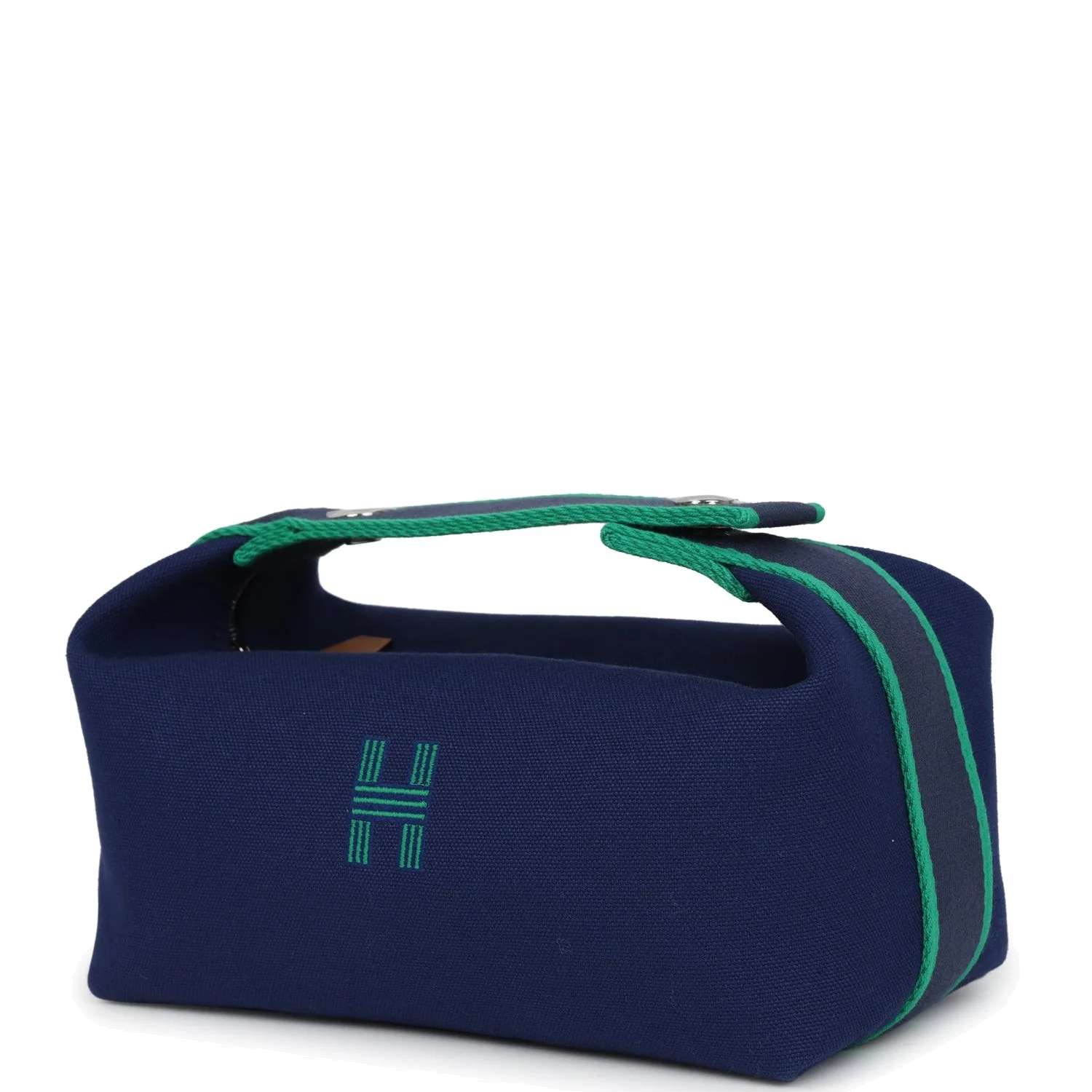 Hermes Bride-A-Brac Case PM Marine Canvas Palladium Hardware — фото 6