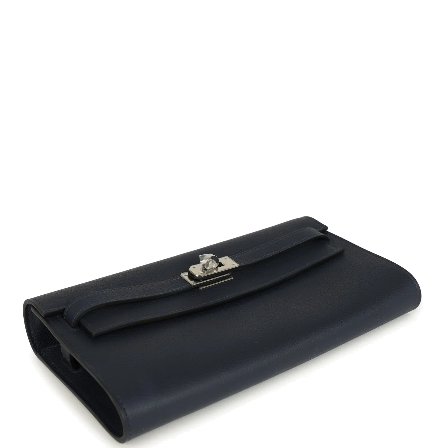 Hermes Kelly Wallet To Go Bleu Nuit Evercolor Palladium Hardware — фото 7