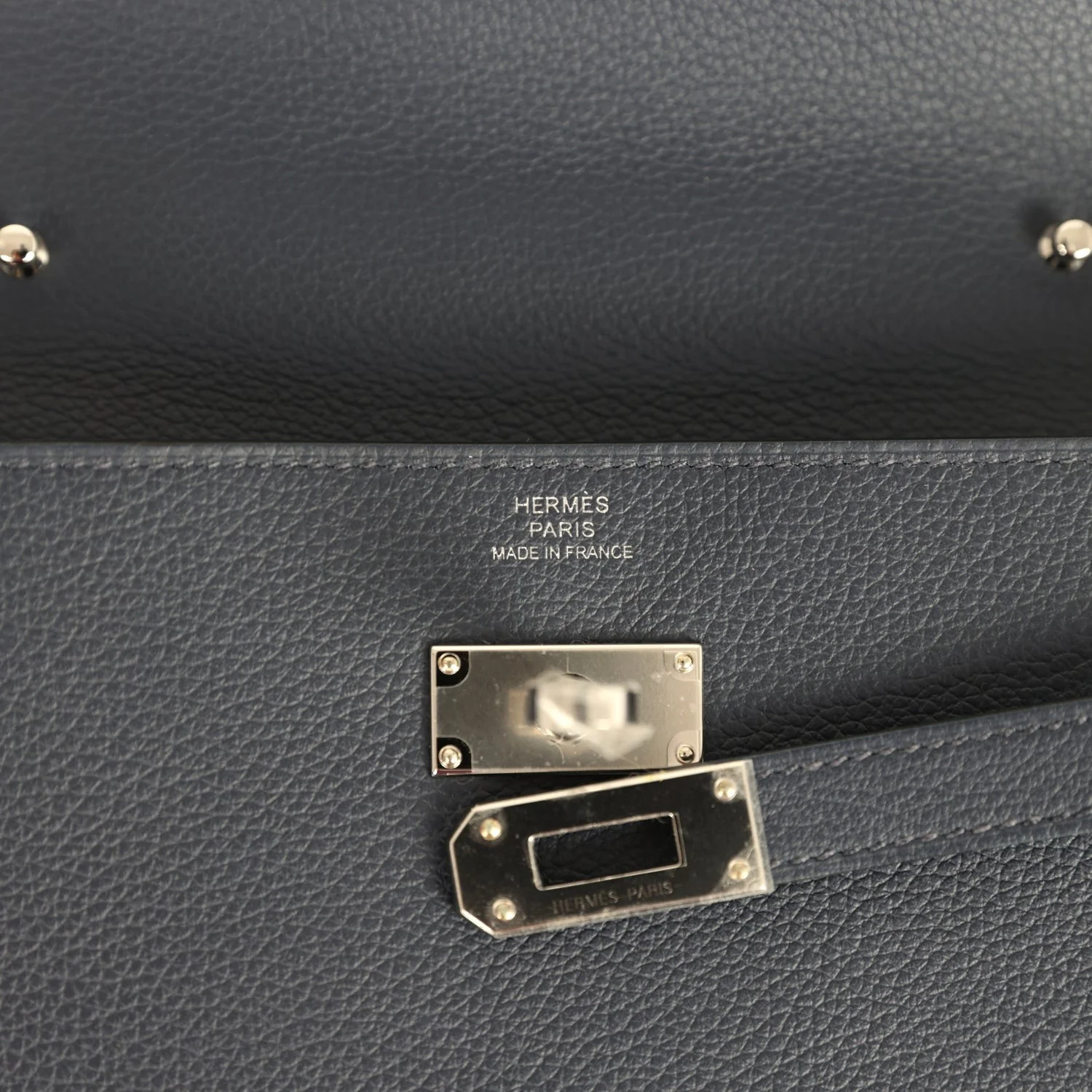 Hermes Kelly Wallet To Go Bleu Nuit Evercolor Palladium Hardware — фото 8