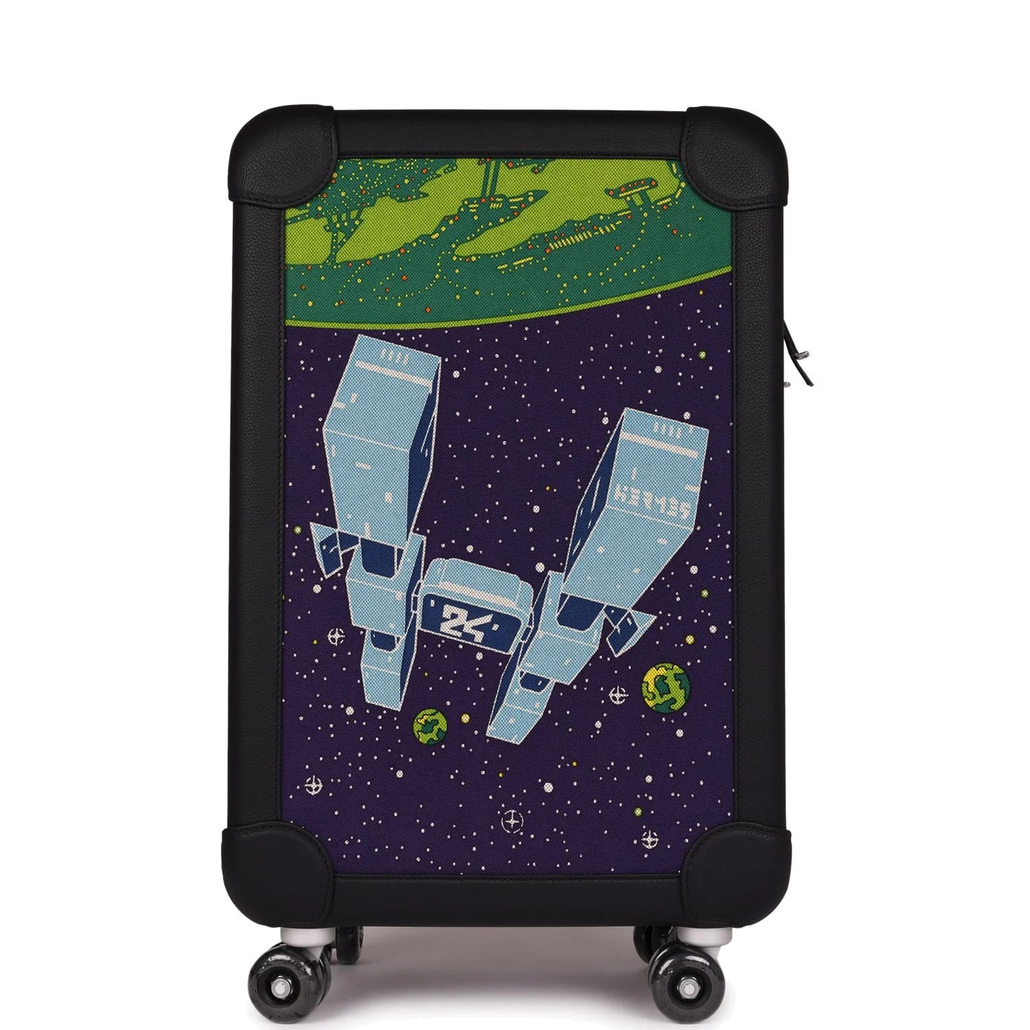 Hermes R.M.S. Odyssey Cabine 55 Rolling Suitcase Multicolor Canvas