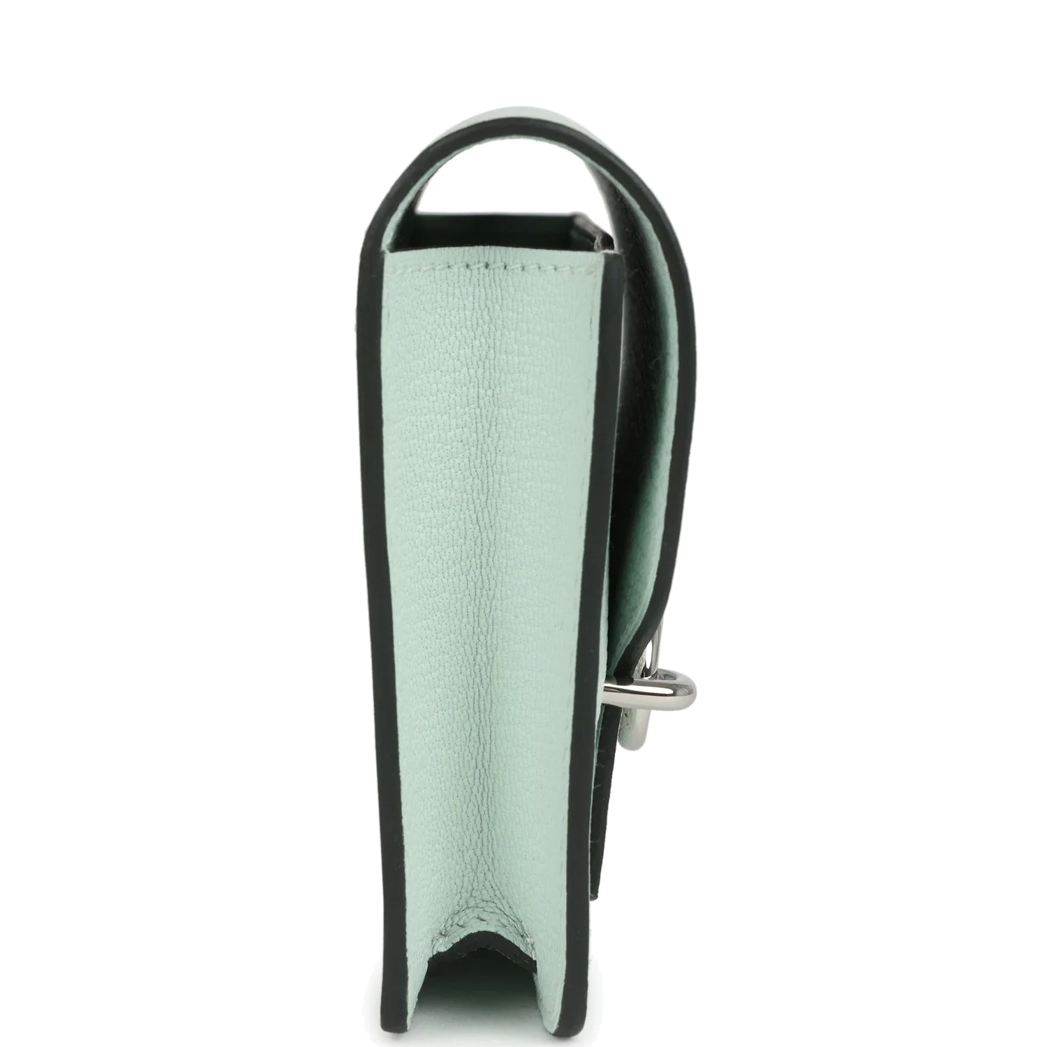 Hermes Roulis Slim Wallet Vert Peppermint Chevre Palladium Hardware — фото 4