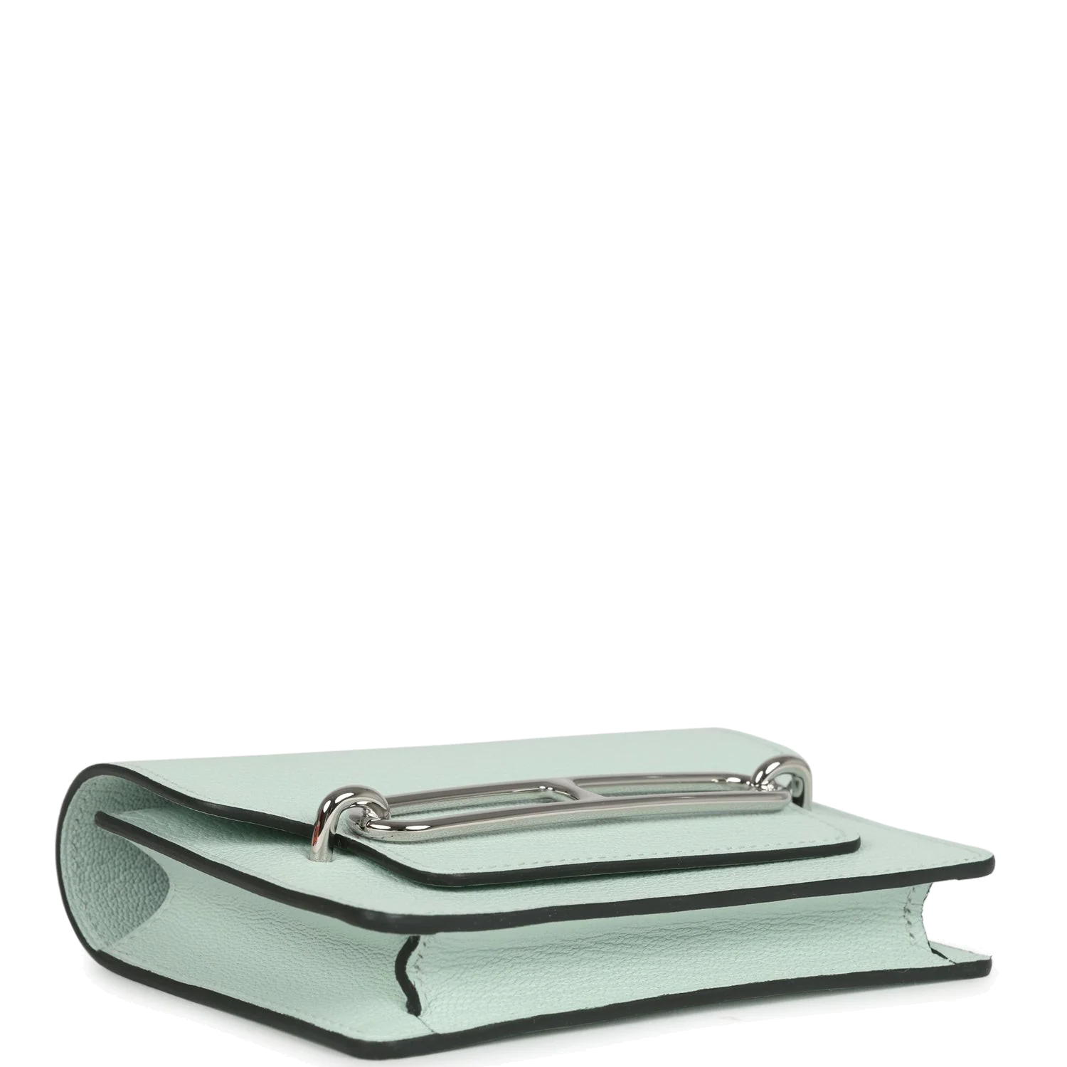 Hermes Roulis Slim Wallet Vert Peppermint Chevre Palladium Hardware — фото 7