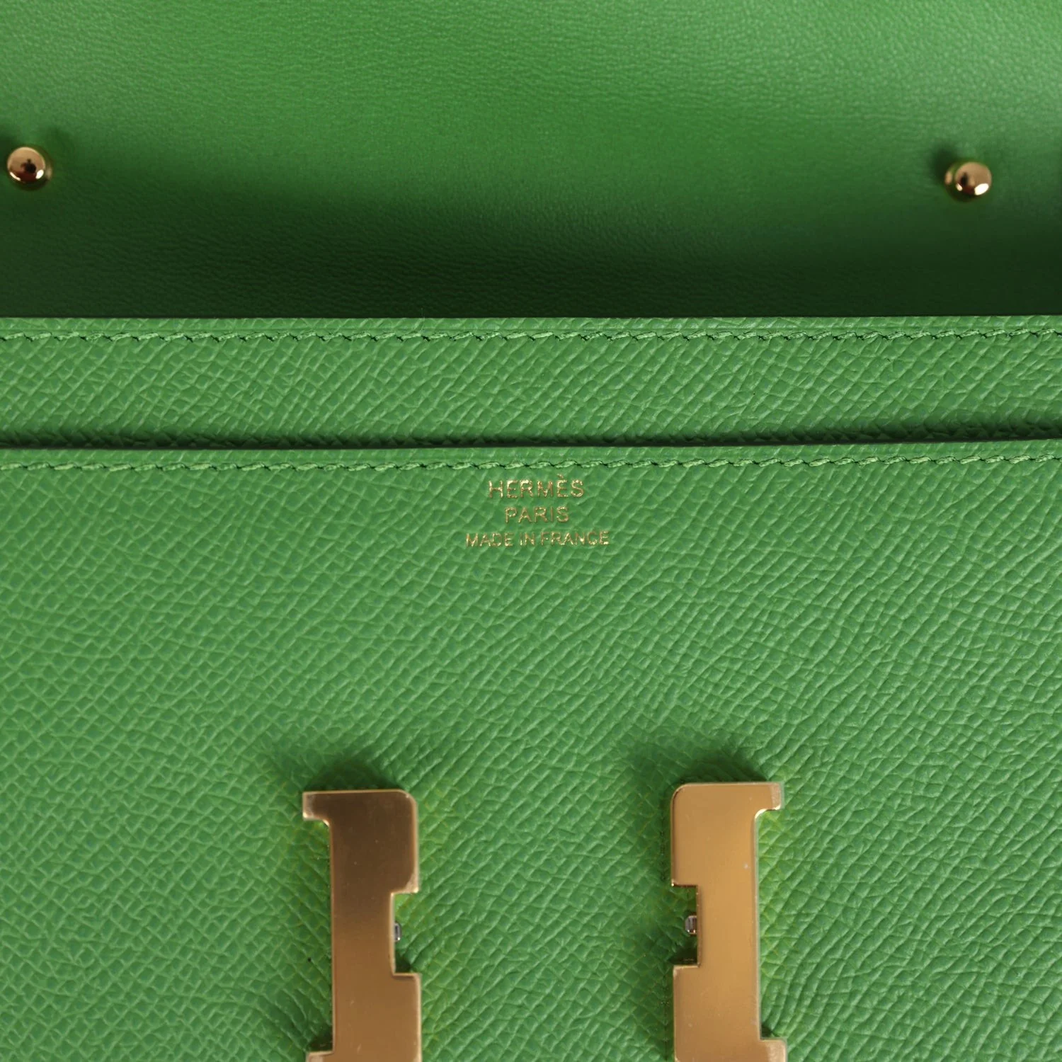 Hermes Constance Wallet To Go Vert Yucca Epsom Gold Hardware — фото 8