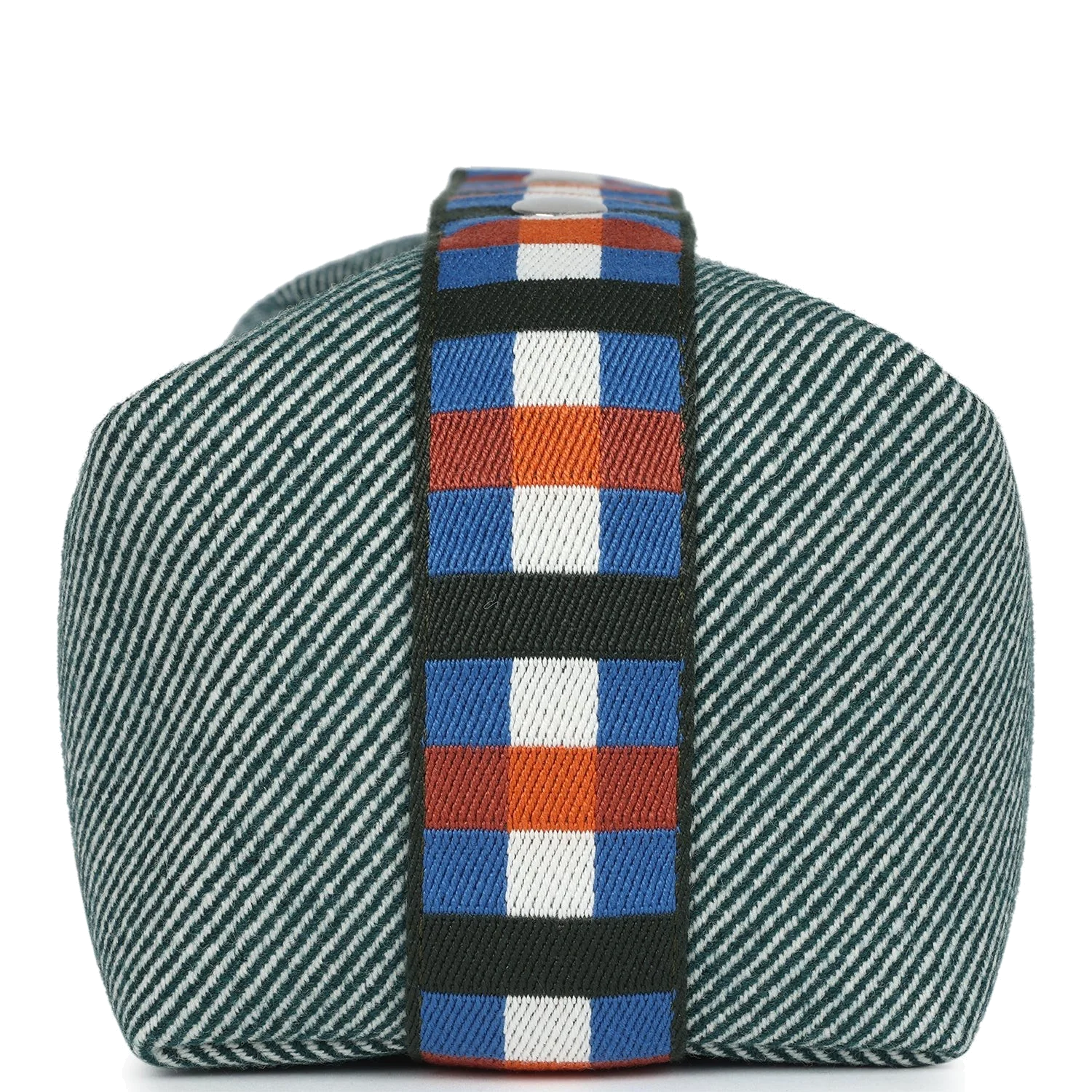 Hermes Bride-A-Brac Au Carre Case PM Vert Foret H Natte Canvas and Wool Palladium Hardware — фото 4